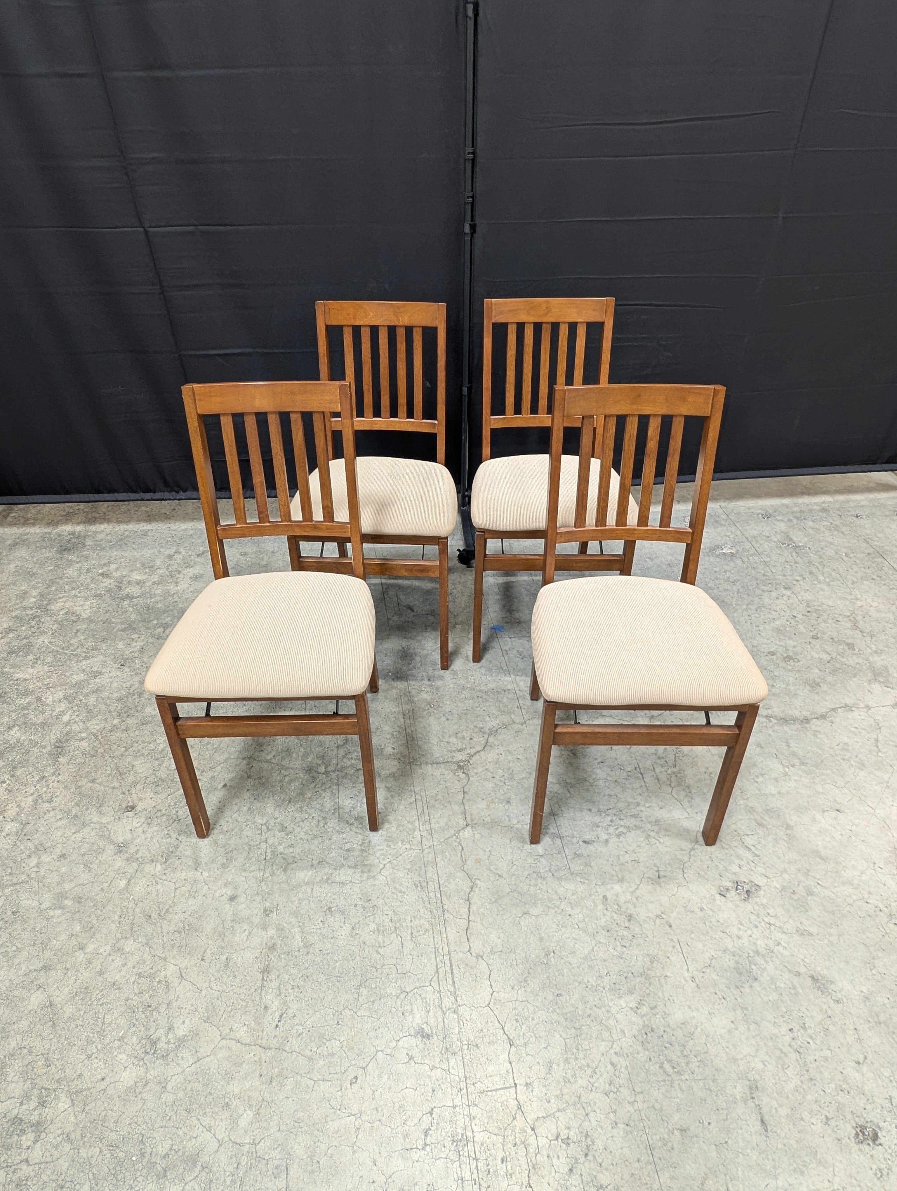 Set of Four - STAKMORE Folding Chairs