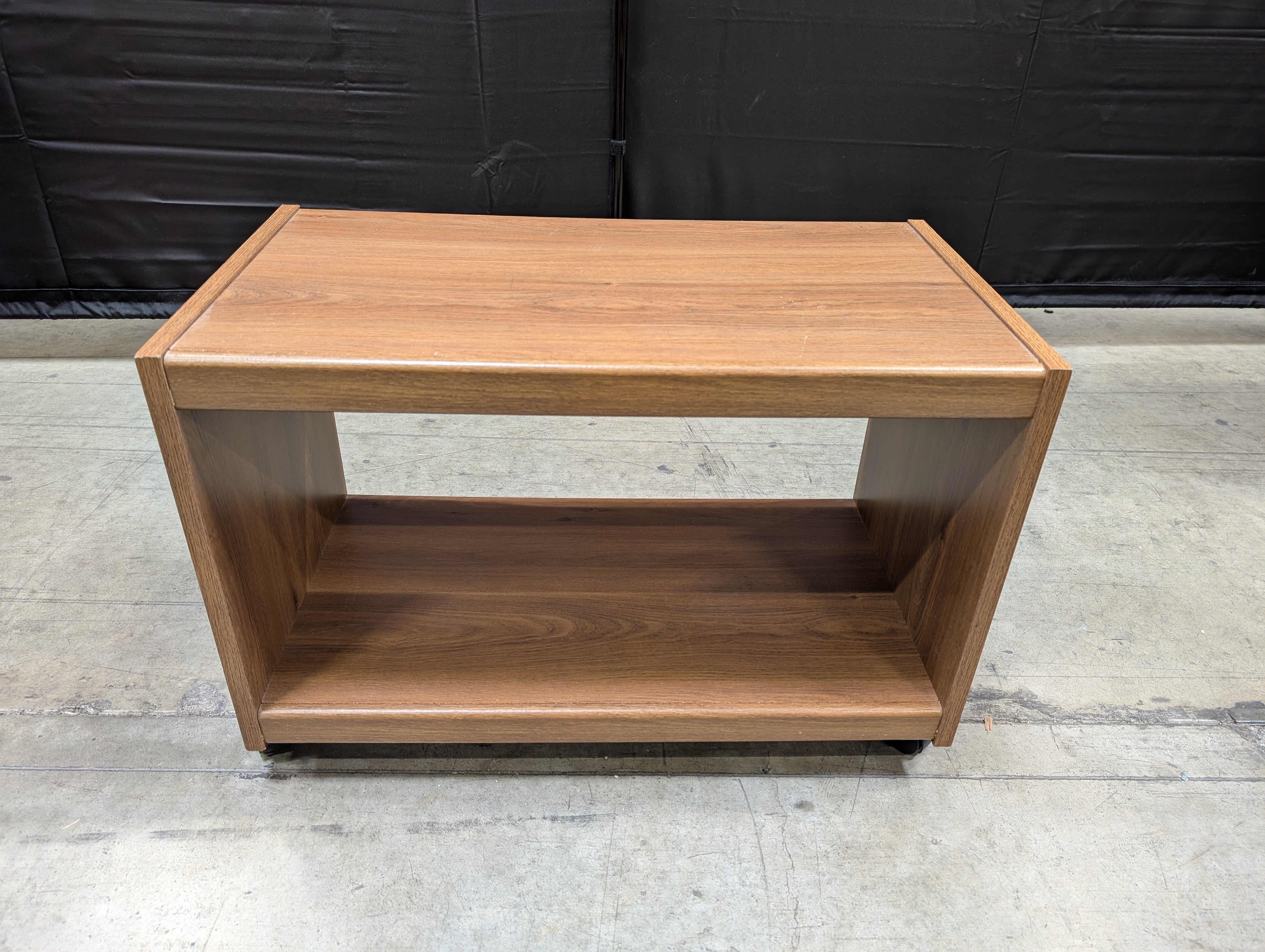 Compact Wooden Open Shelf Storage Unit