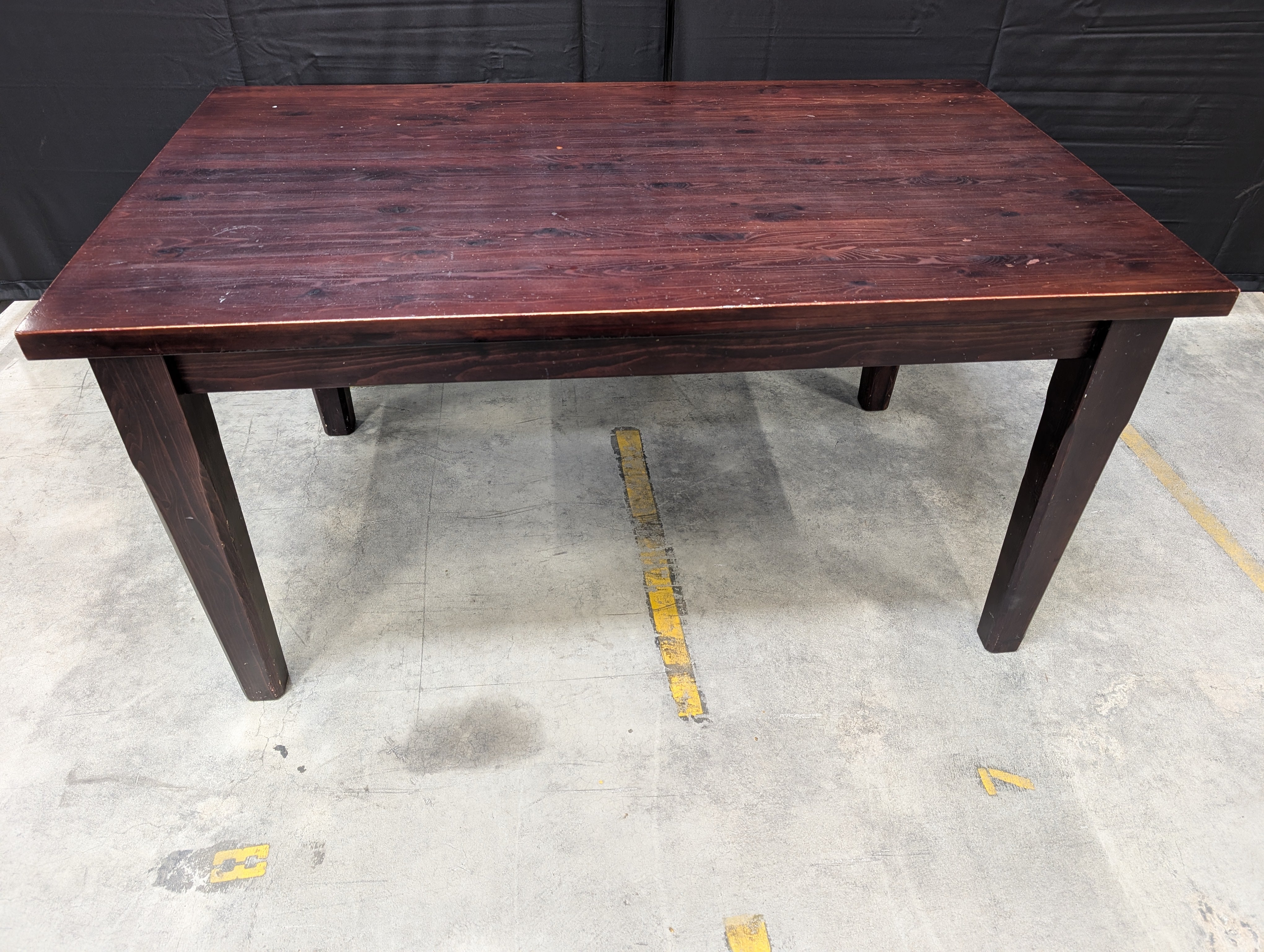 Dark Wood Rectangular Dining Table