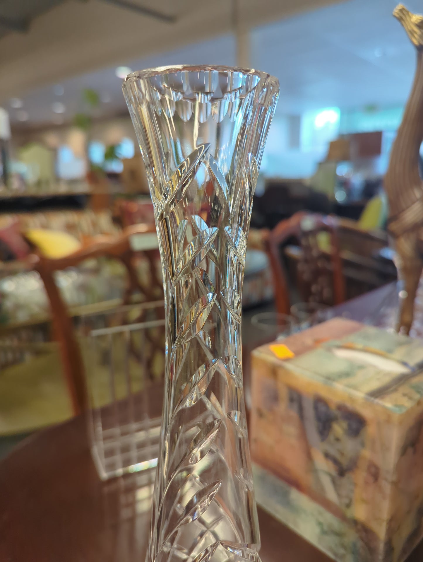 Glass stem vase