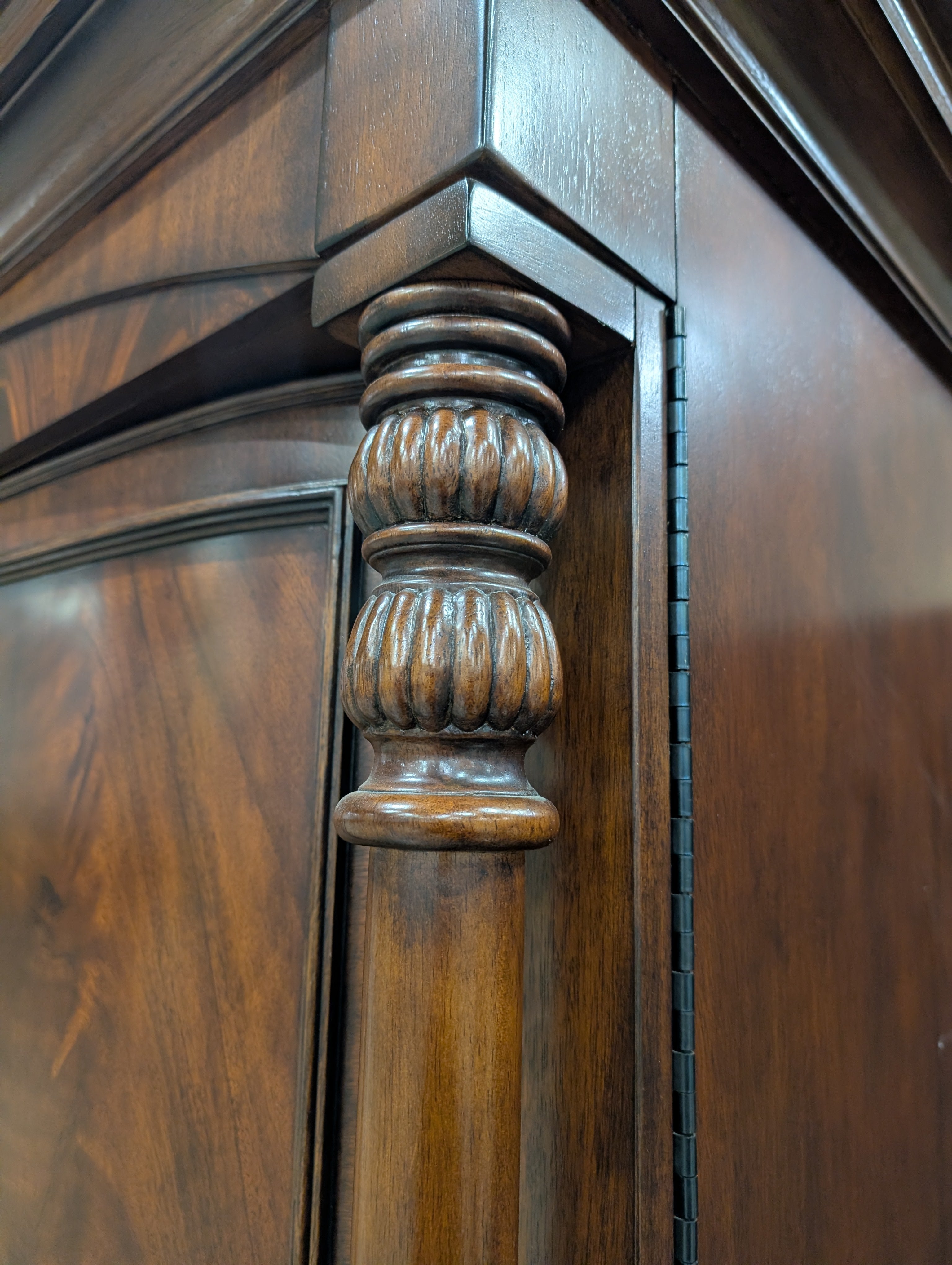 Traditional Dark Hardwood Armoire Dresser Combo