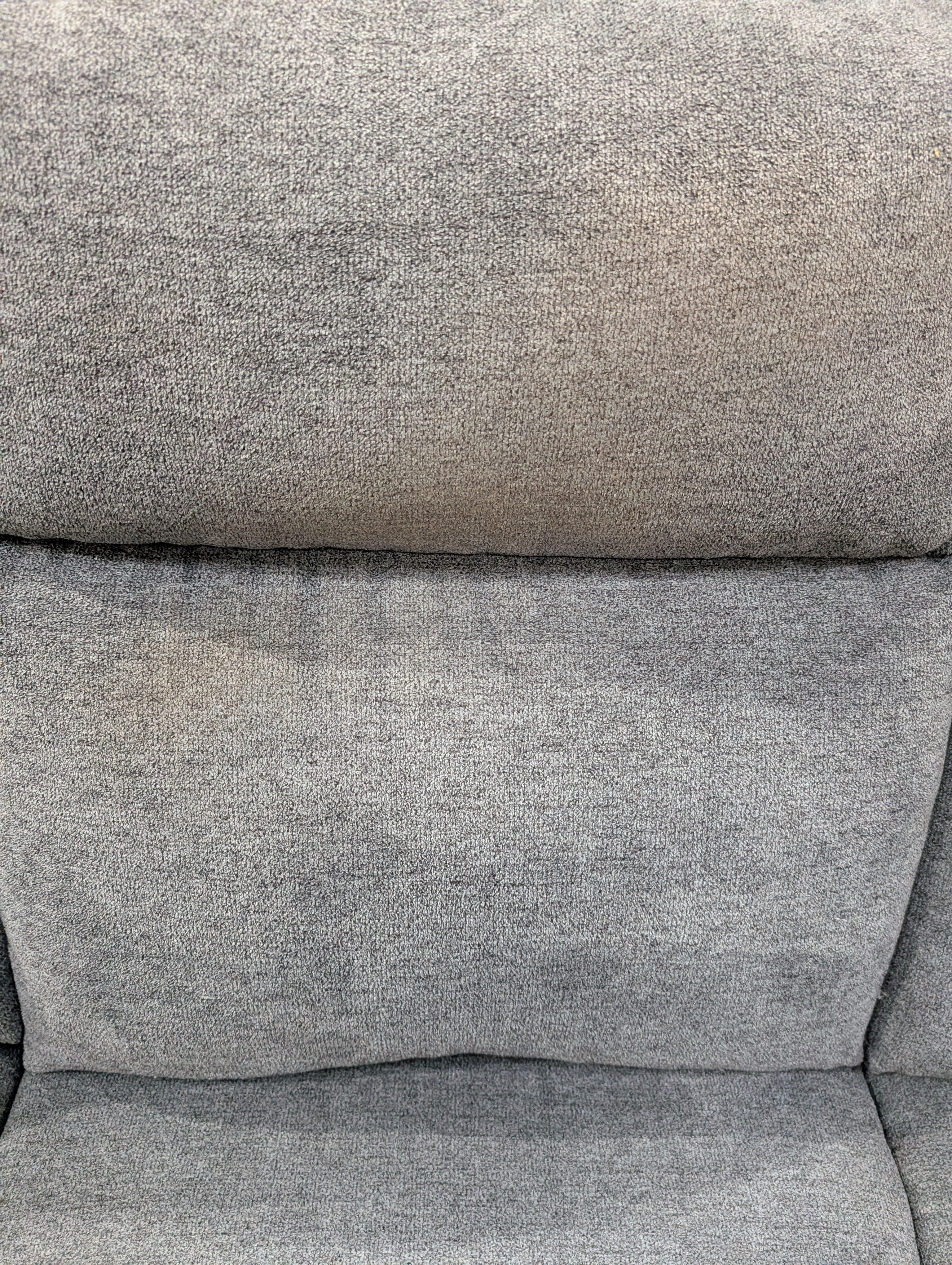Contemporary Heathered Grey Three-Seater Reclining Sofa
