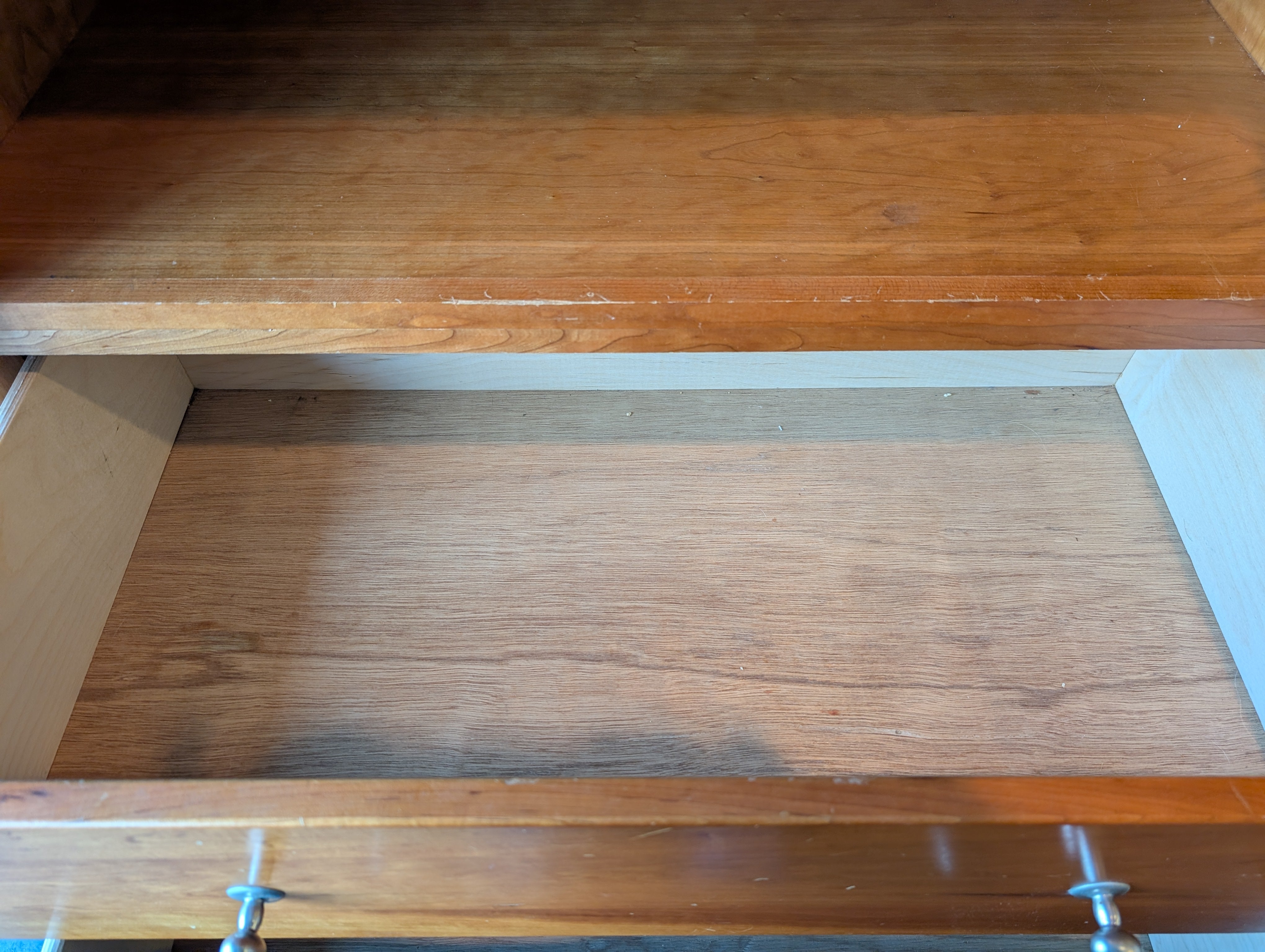 Wood Castle Company Mid-Century Modern Style Solid Wood Armoire Wardrobe with Storage Drawers