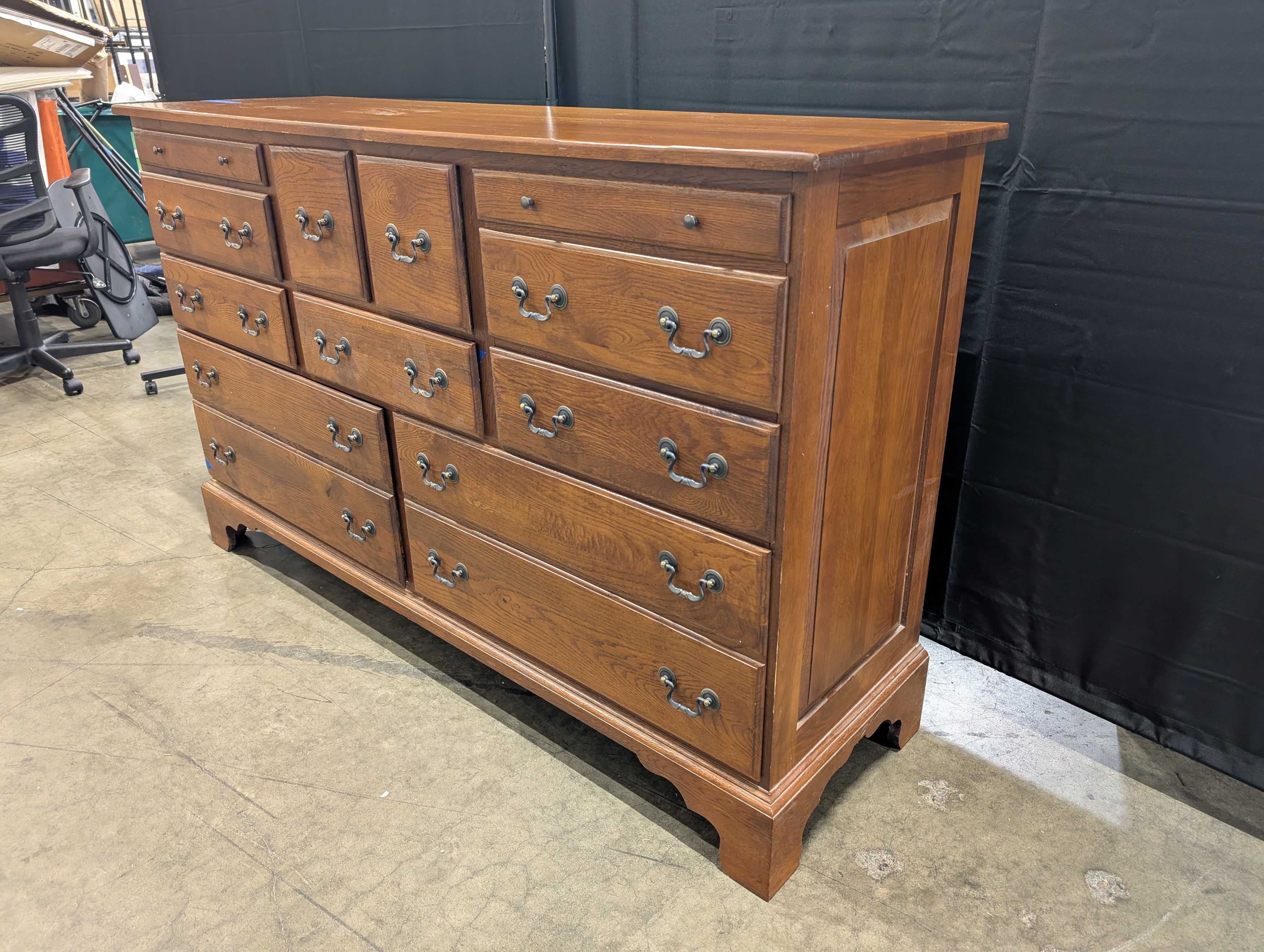 Vintage Keller Furniture Solid Oak Double Dresser