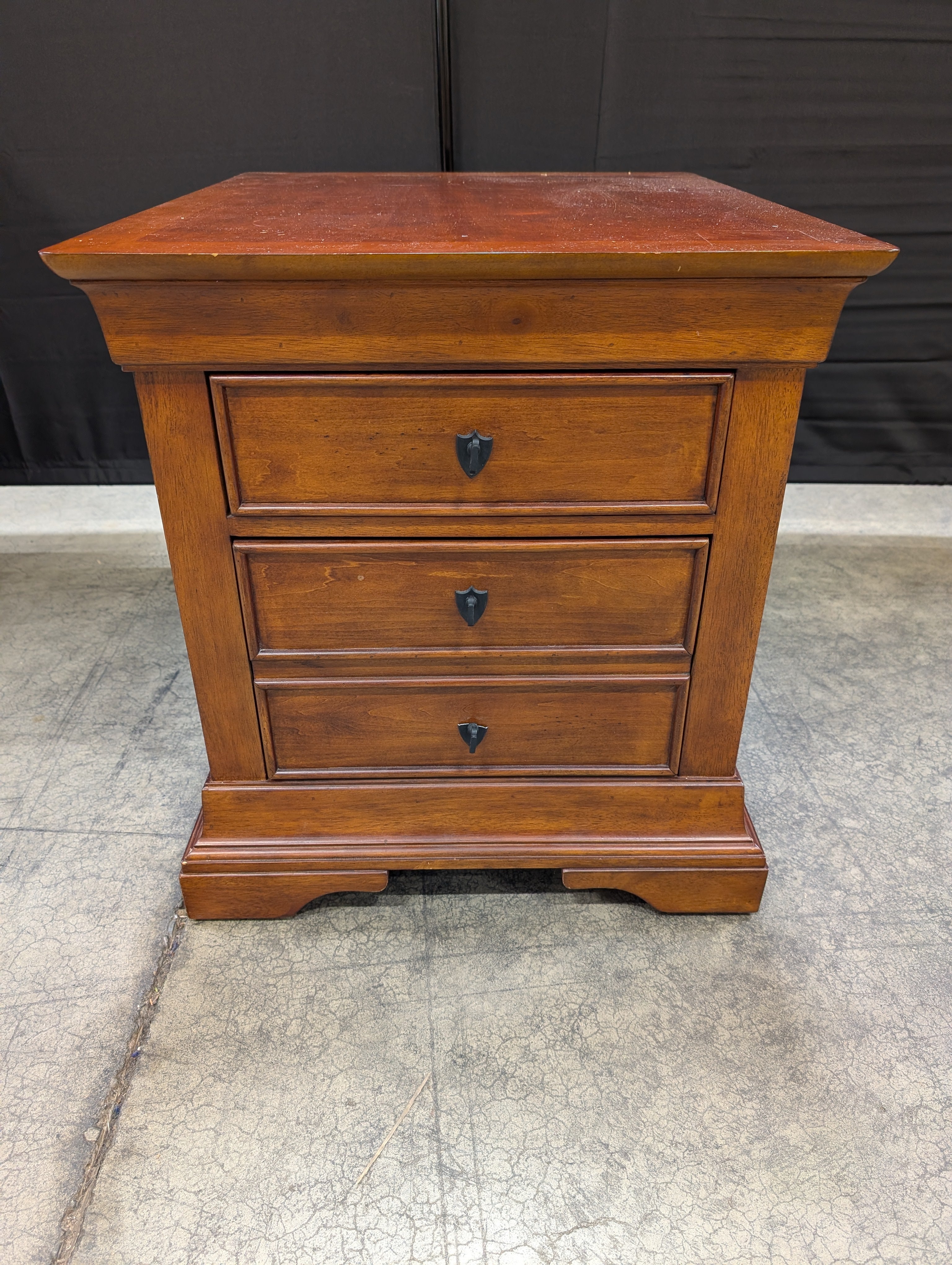 Traditional Dark Wood File Cabinet with Two Drawers