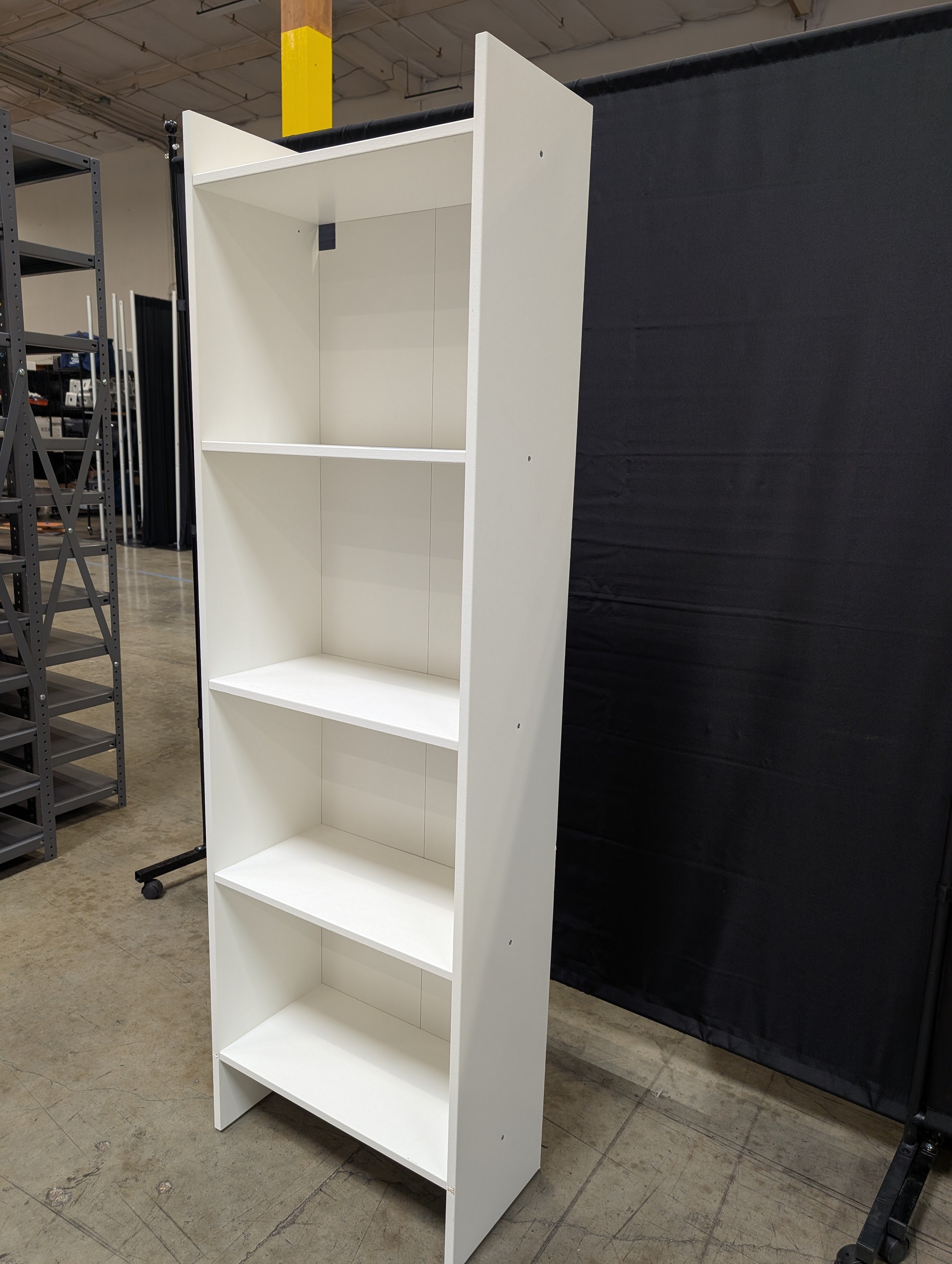White Four-Shelf Storage Bookcase