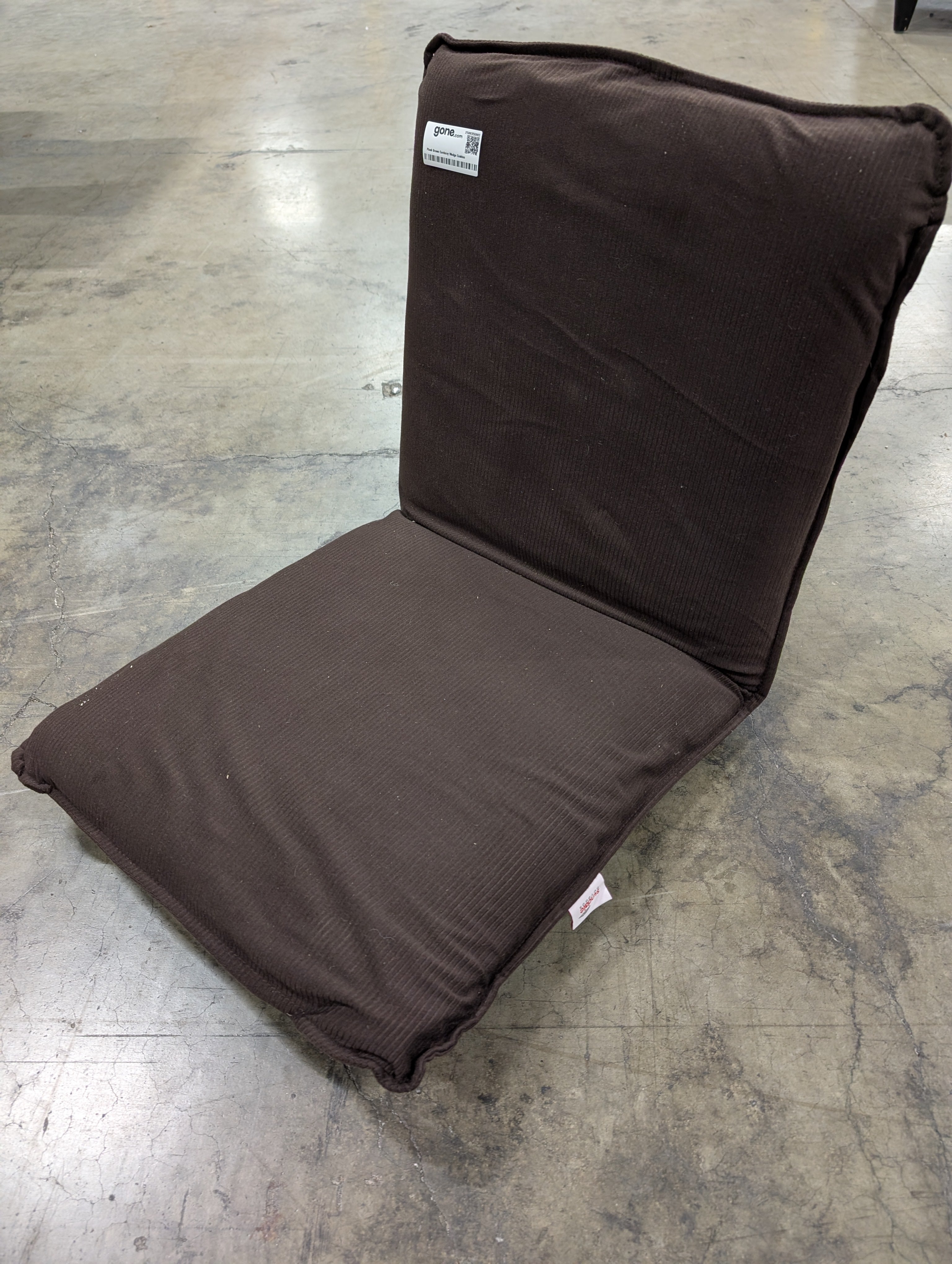 Plush Brown Corduroy Wedge Cushion