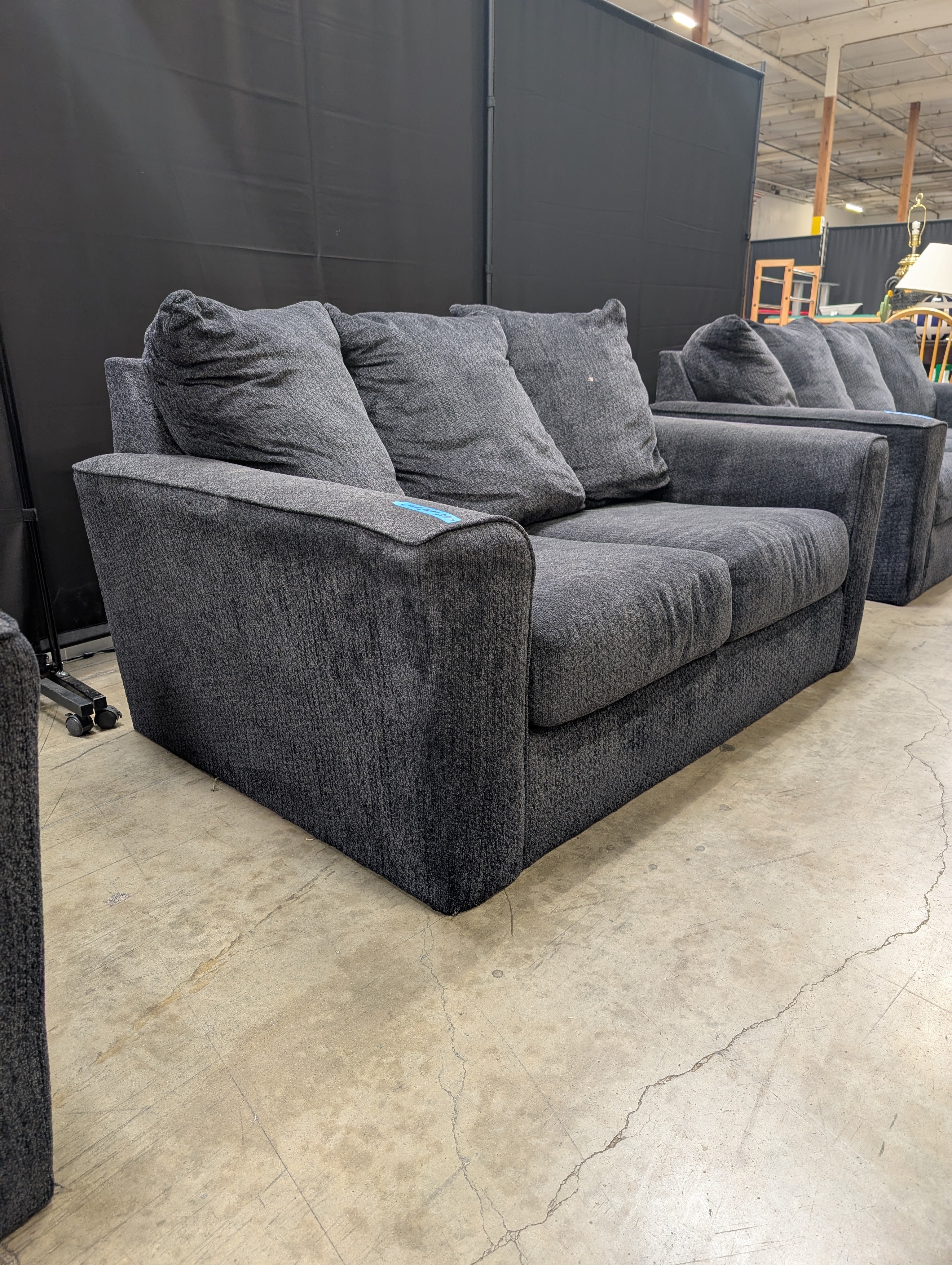 Dark Grey Upholstered Ashley Furniture Sofa