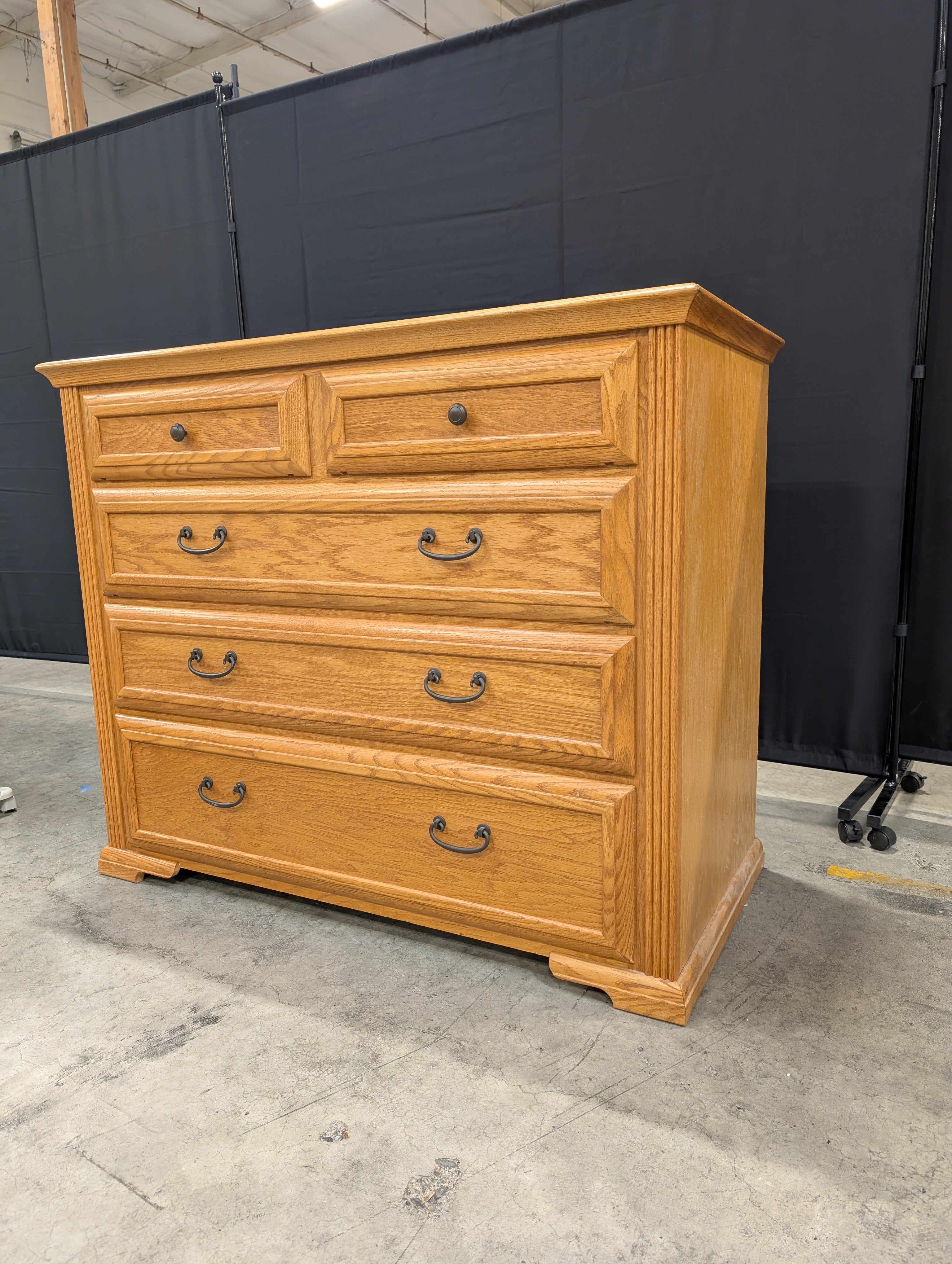 Oak Thornwood Five Drawer Dresser