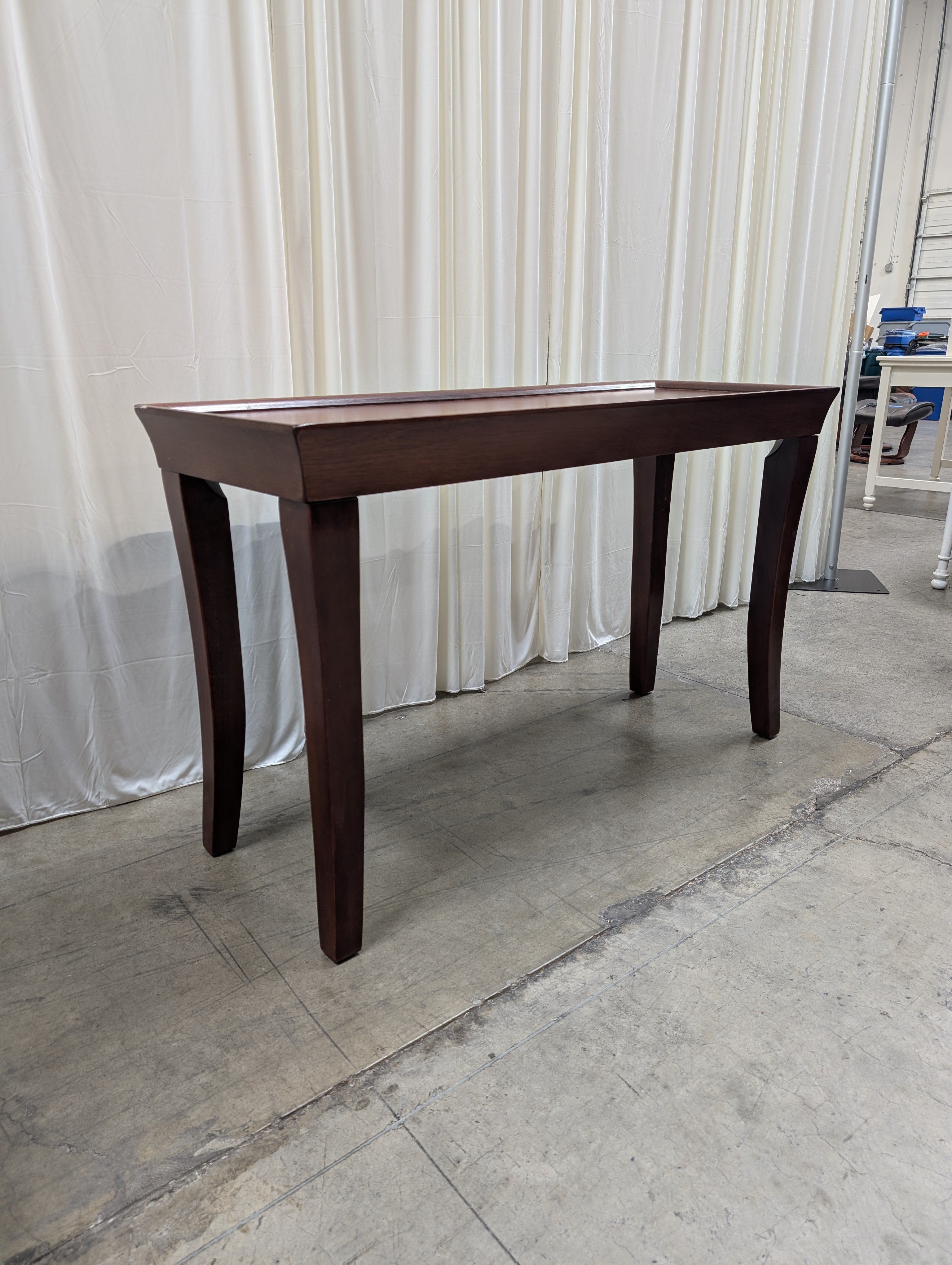 Classic Rectangular Console Table in Dark Wood