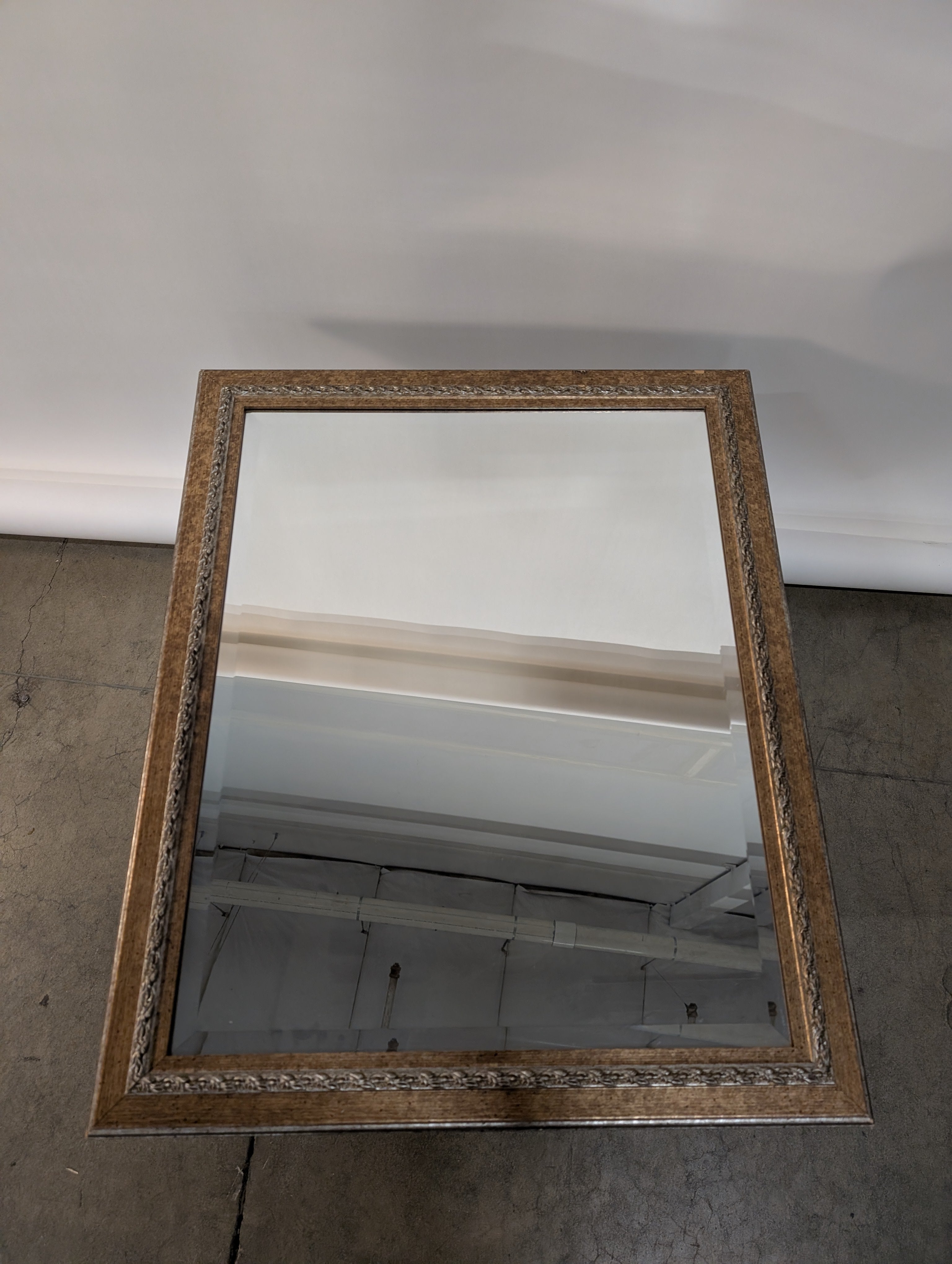 Ornate Gold-Toned Rectangular Wall Mirror