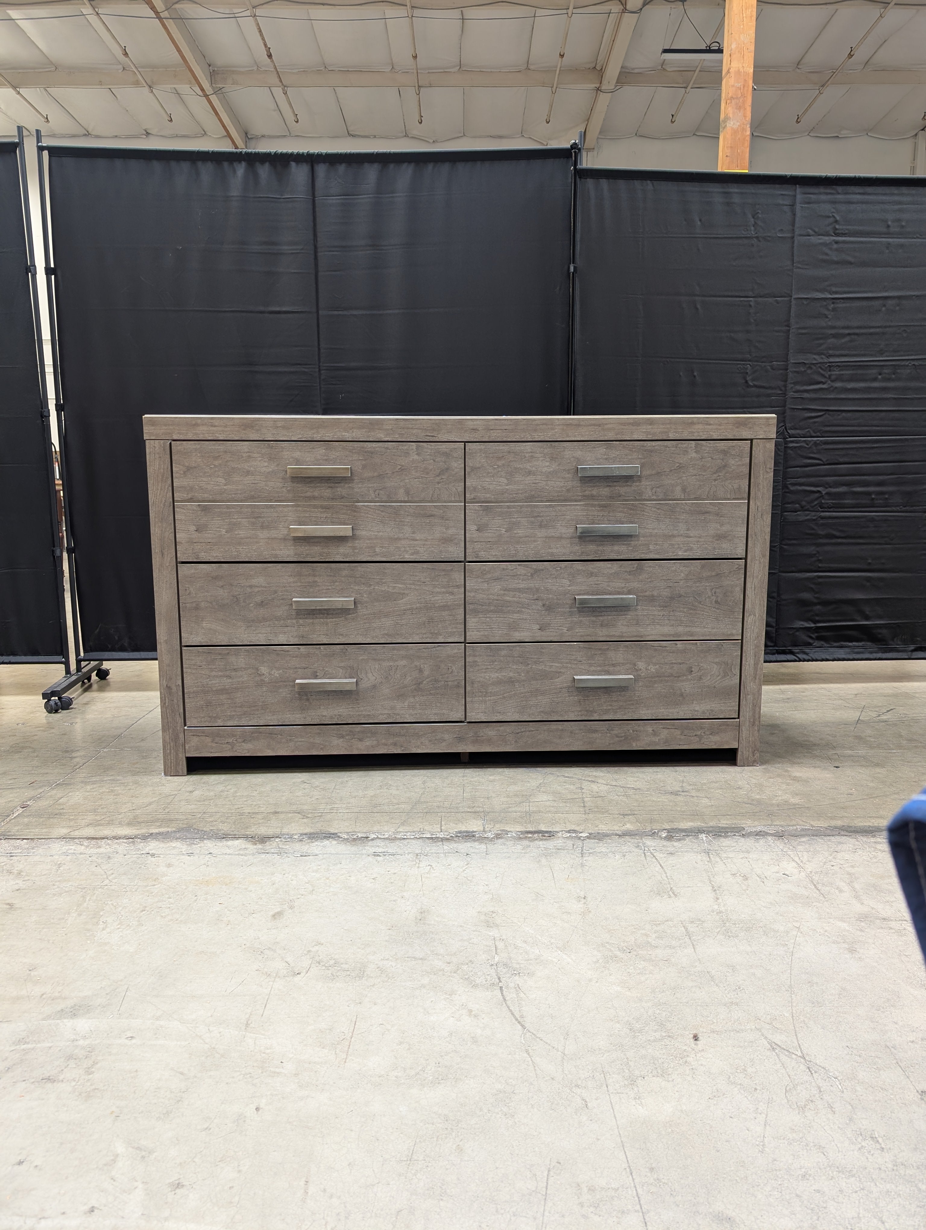 Modern Wood Tone Six-Drawer Dresser
