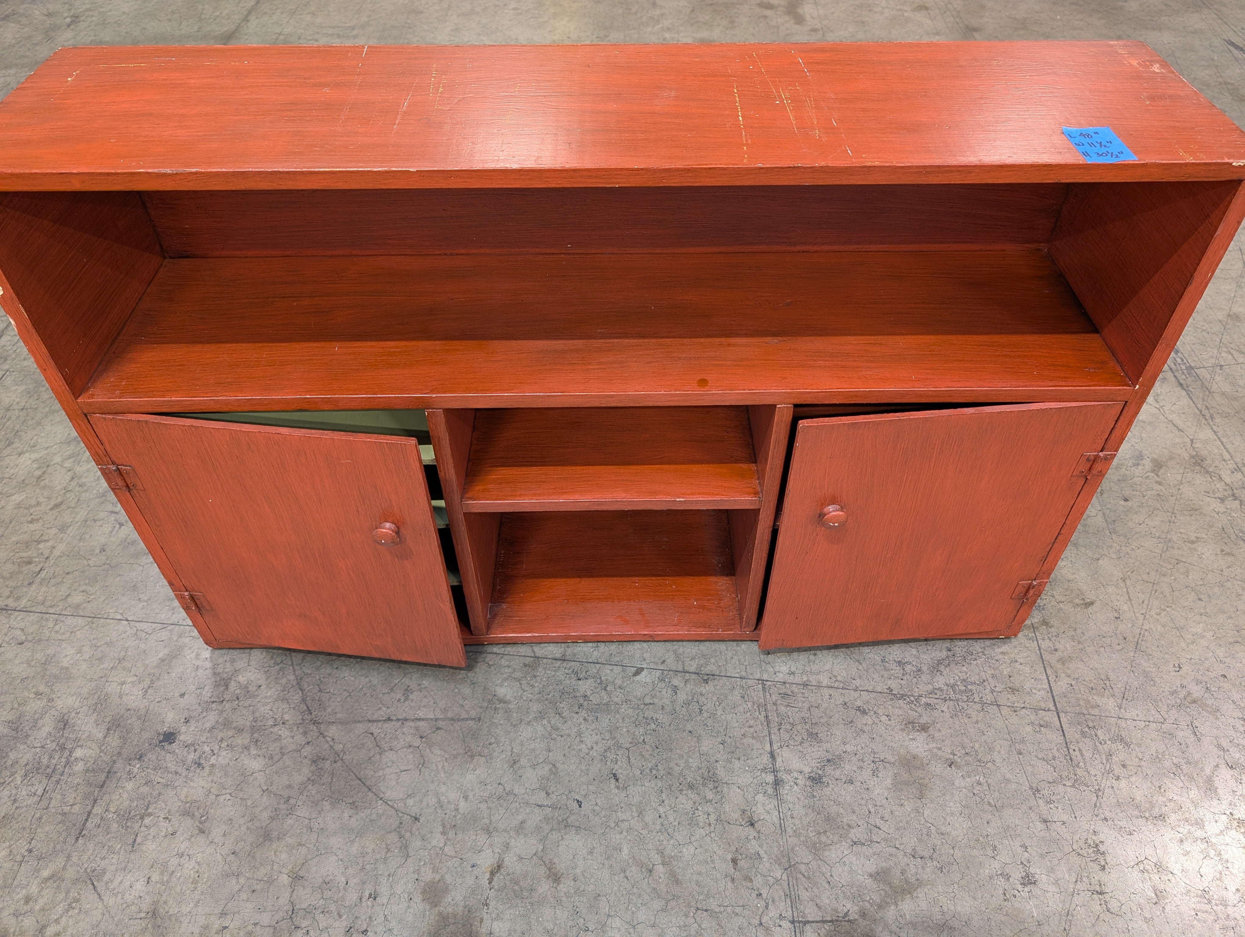 Versatile Wooden Storage Cabinet with Shelving and Doors