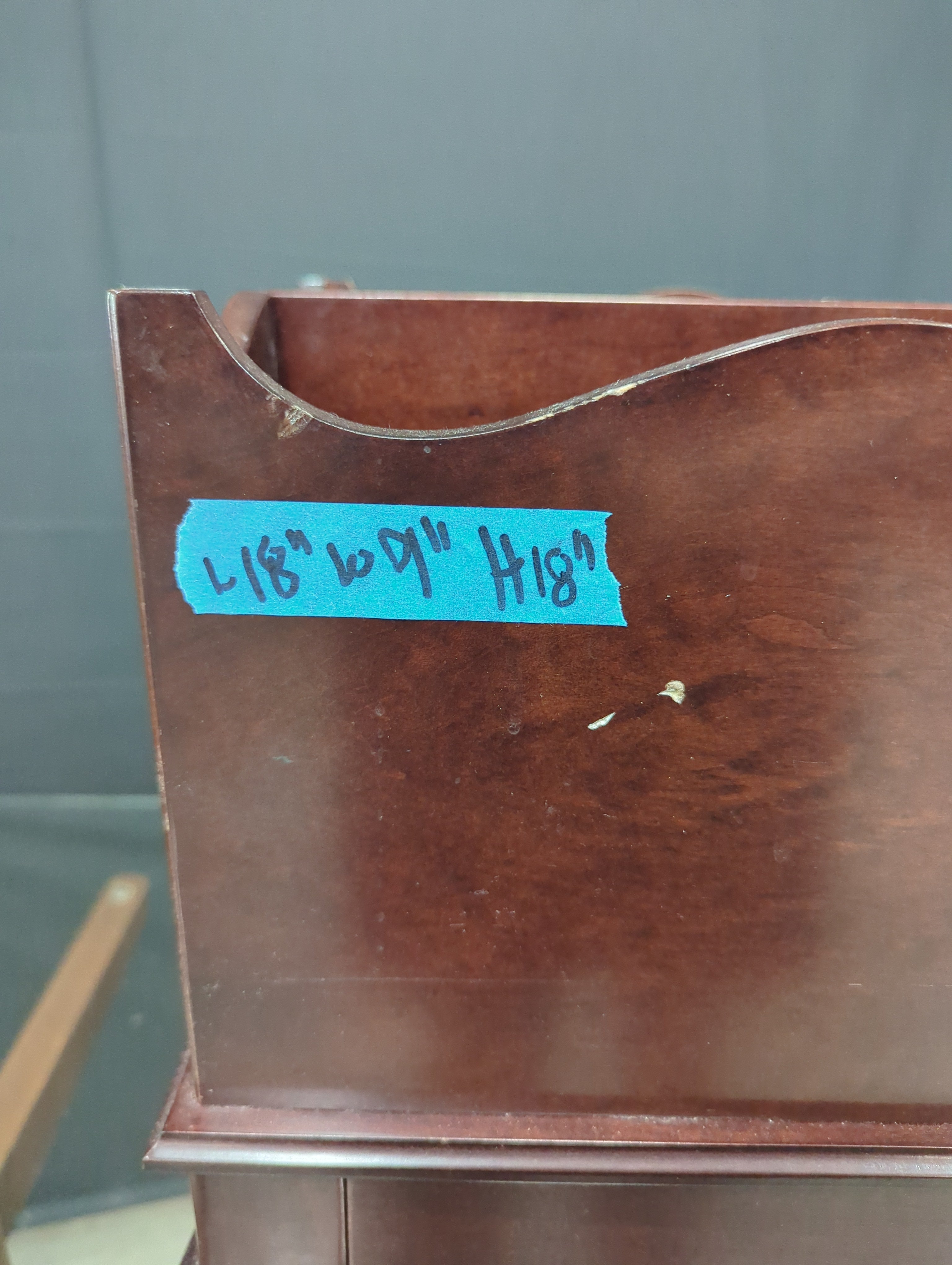 Traditional Dark Wood Divided Magazine Rack