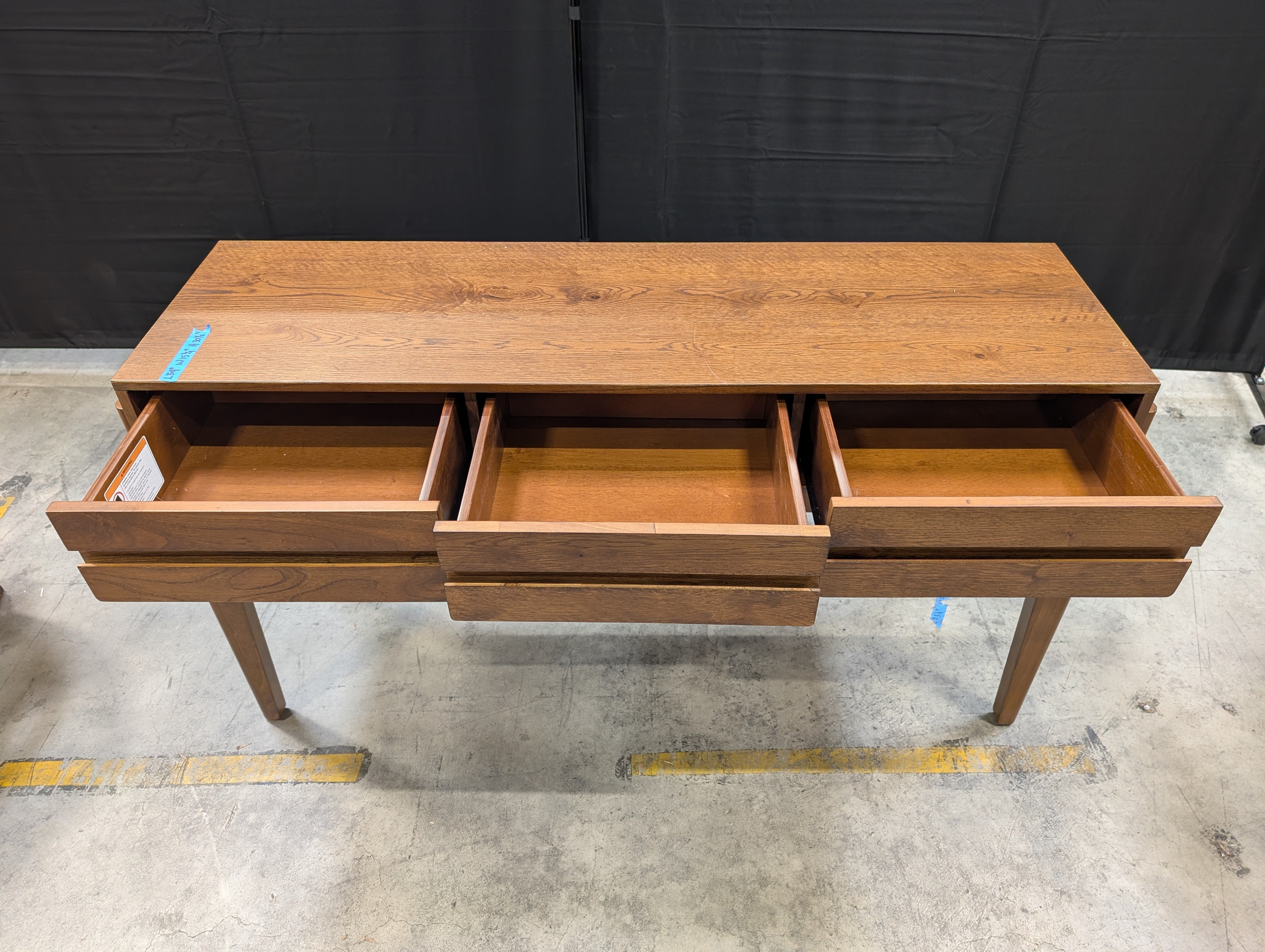 Mid-Century Style Brown Wood Desk
