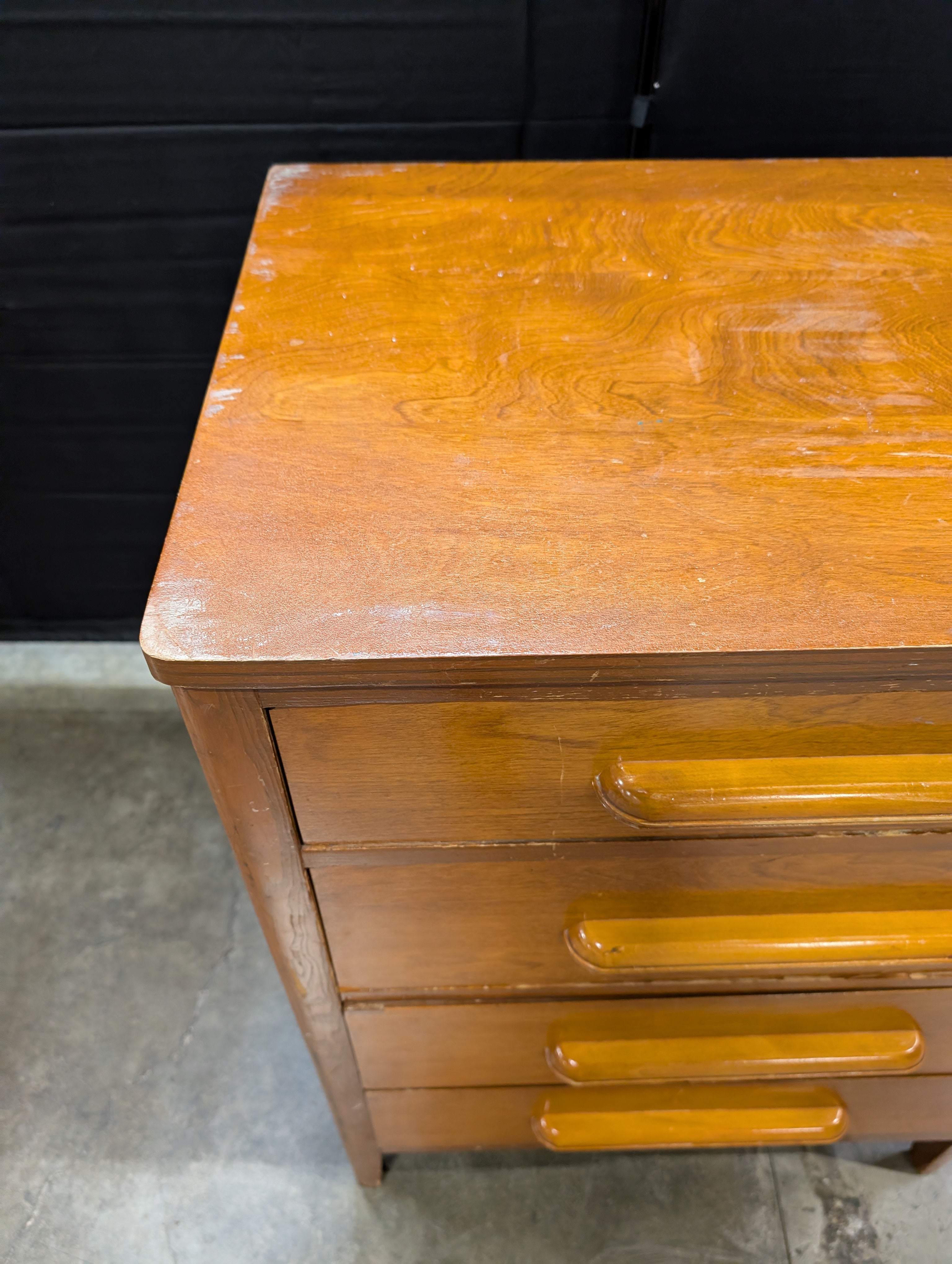 Vintage Mid-Century Style Three-Drawer Wood Dresser