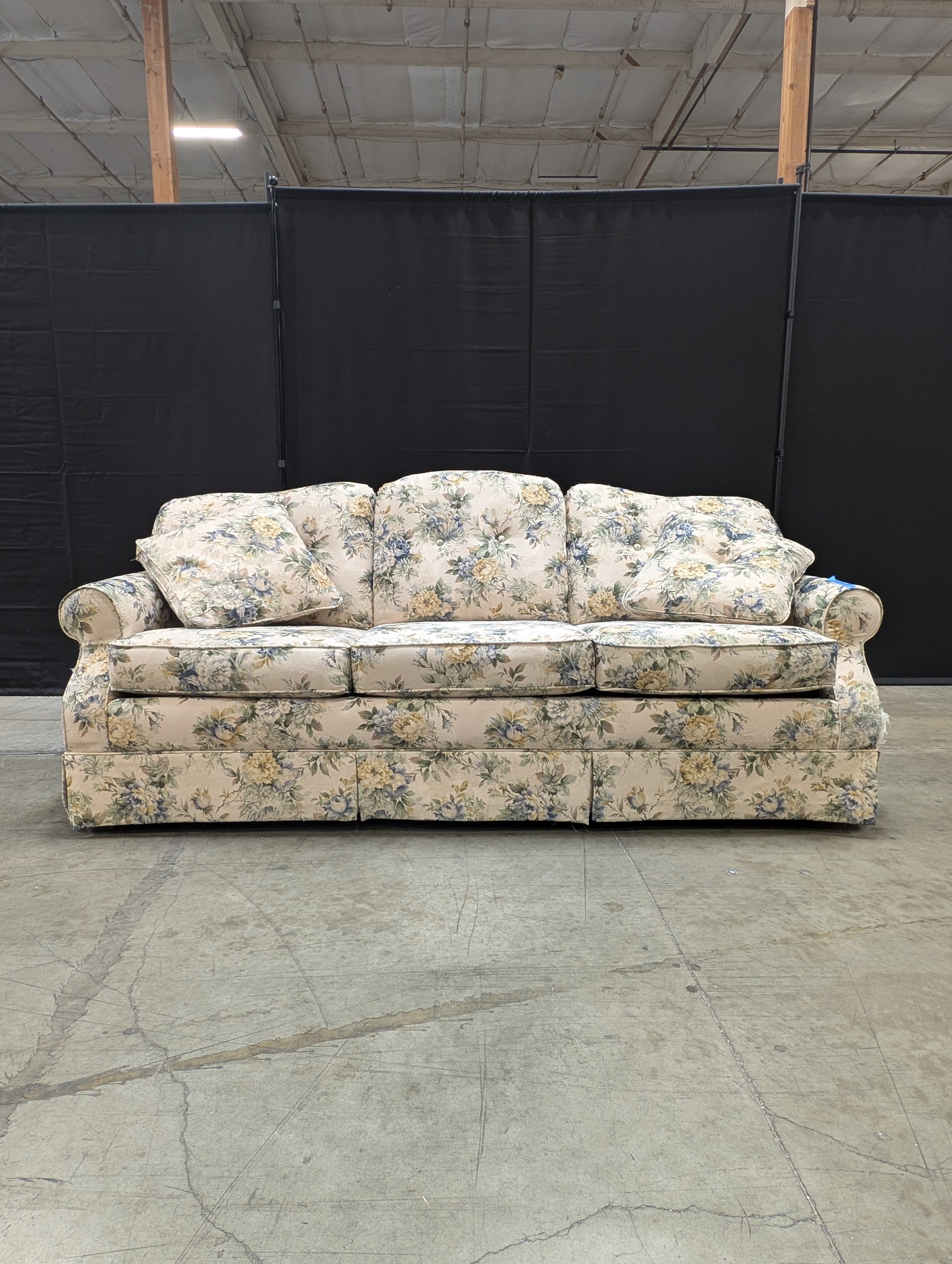 Floral Pattern LaZboy Three-Seater Sofa