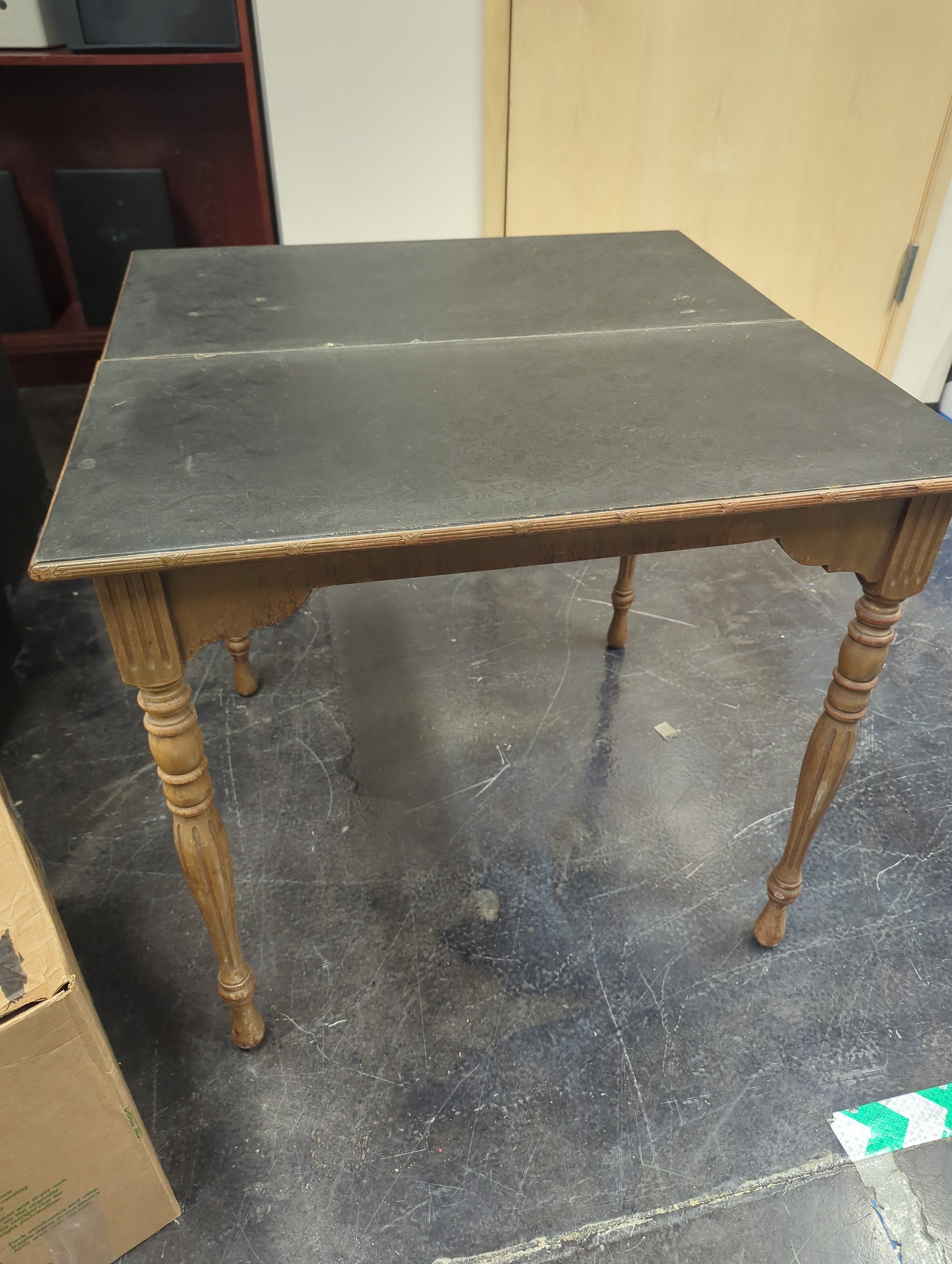 Rustic Wood Drop-Leaf Table