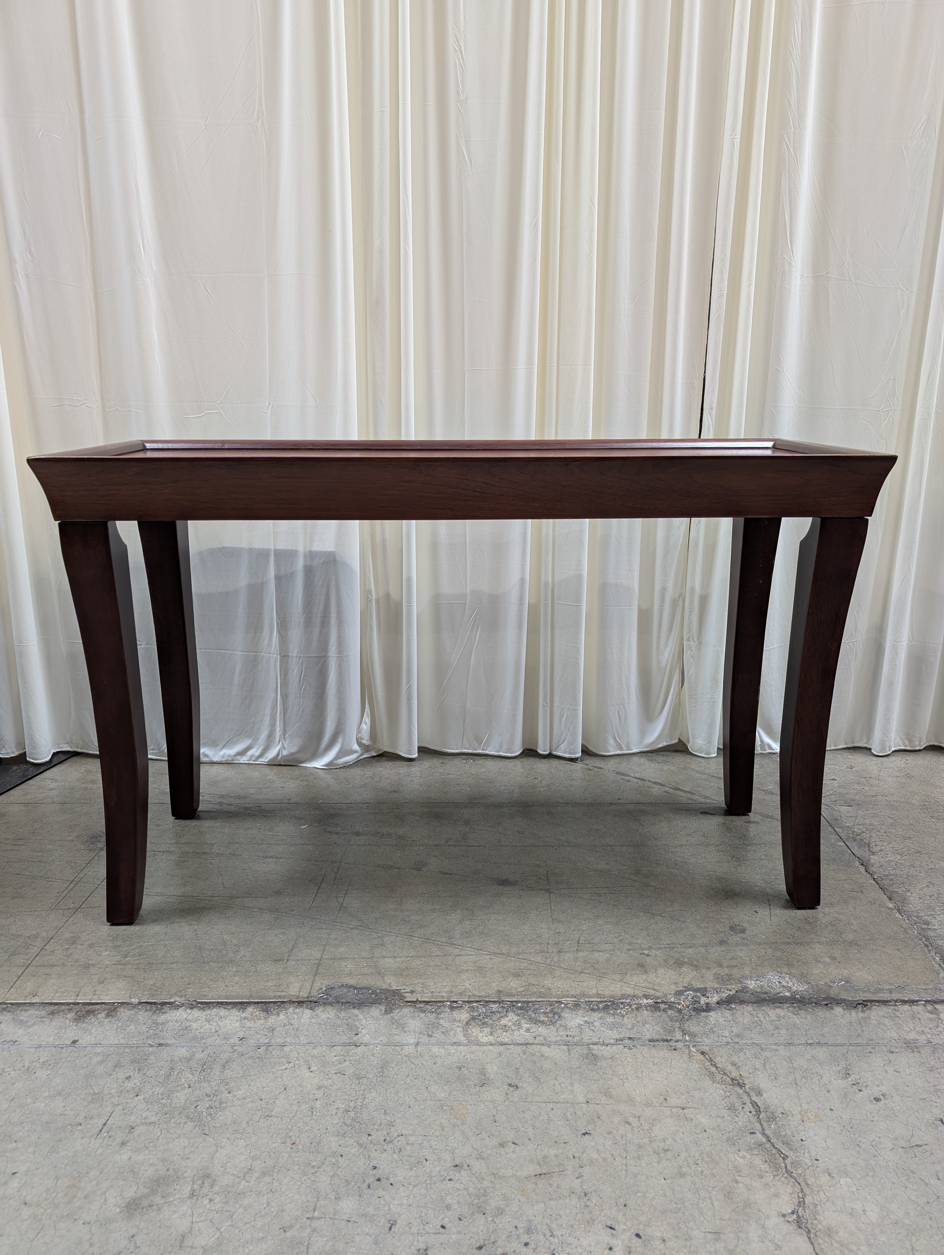Classic Rectangular Console Table in Dark Wood