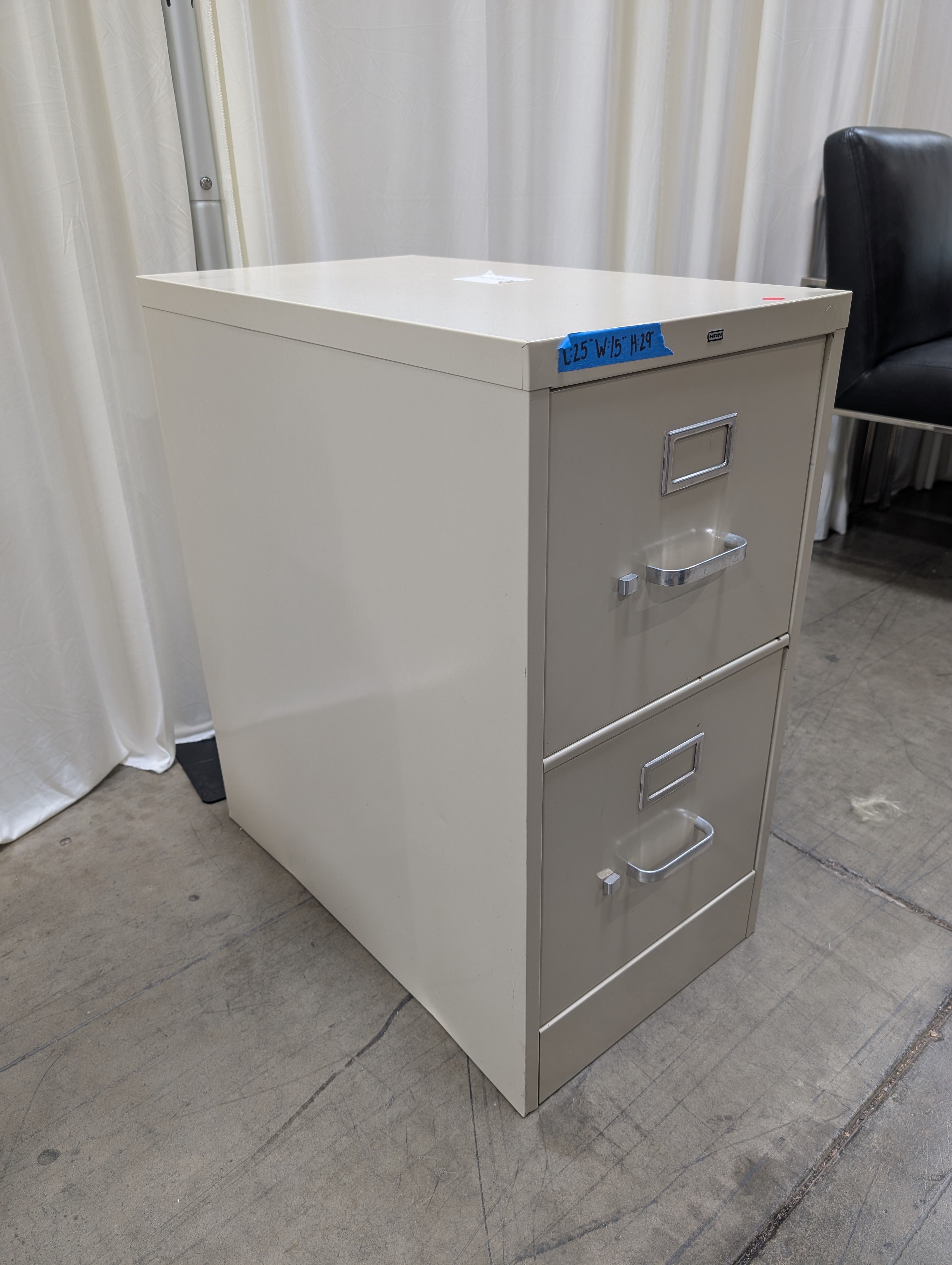 HON Two-Drawer Metal Filing Cabinet