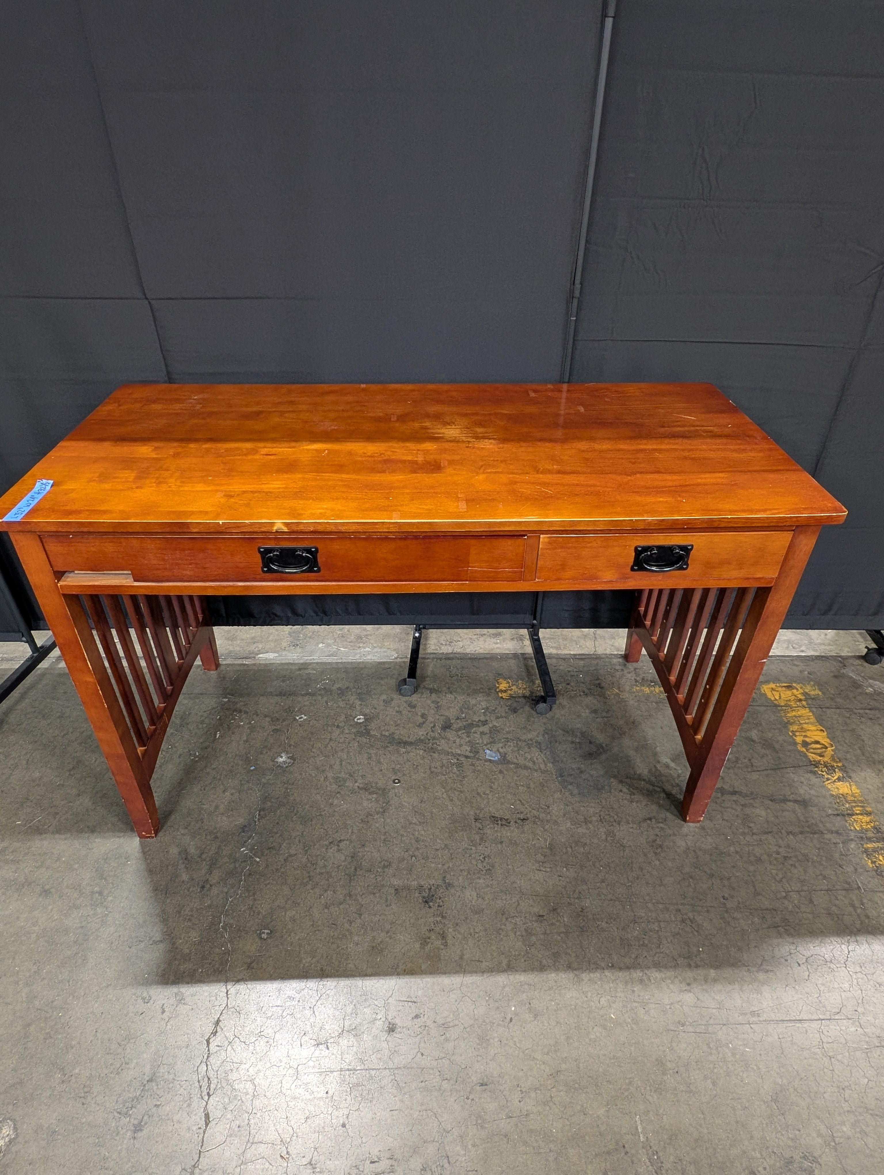 Mission Style Hardwood Writing Desk with Drawers