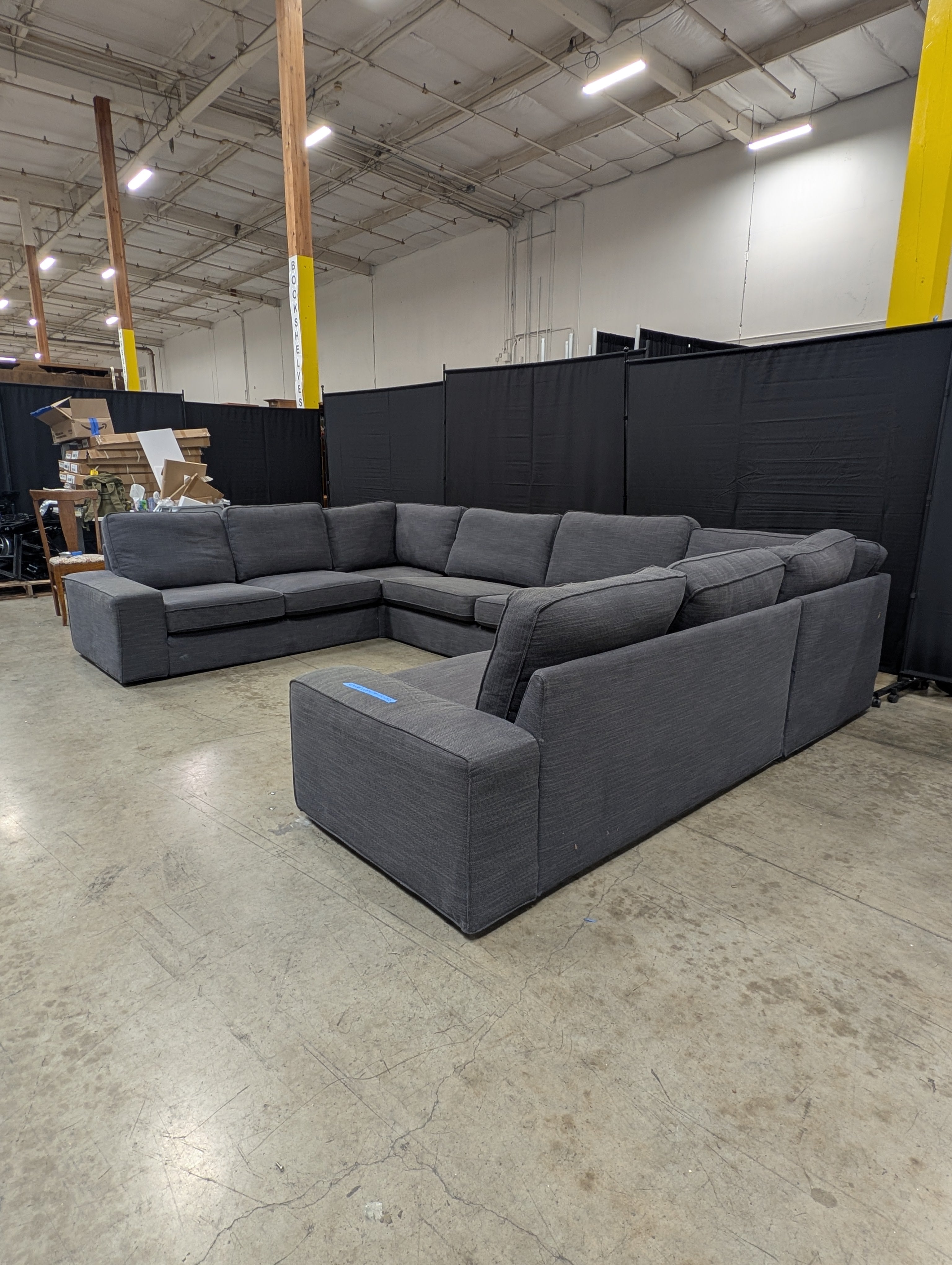 KIVIK Sectional, 6-seat, Gunnared medium gray