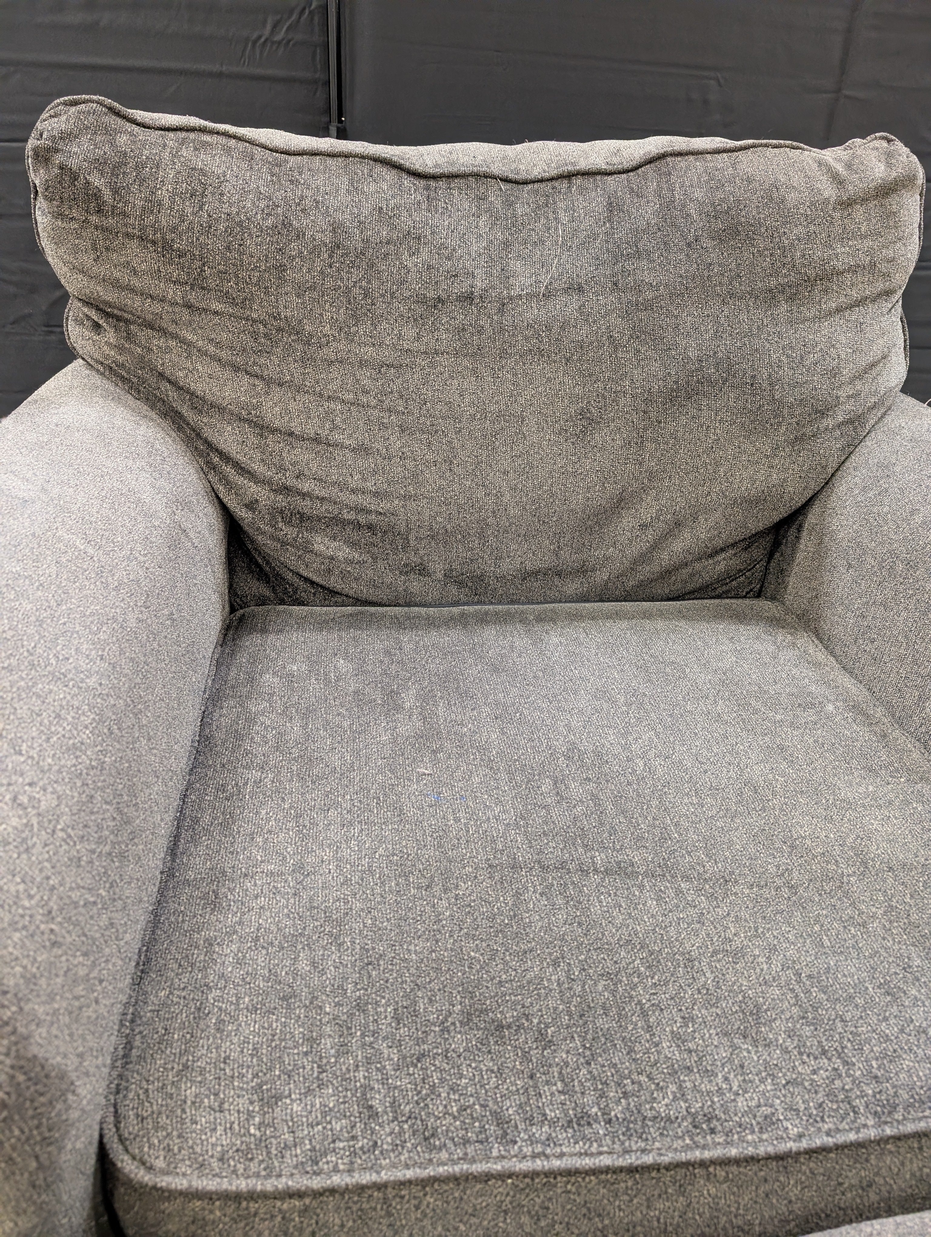 Used Club Chair and Ottoman Set with Nailhead Trim