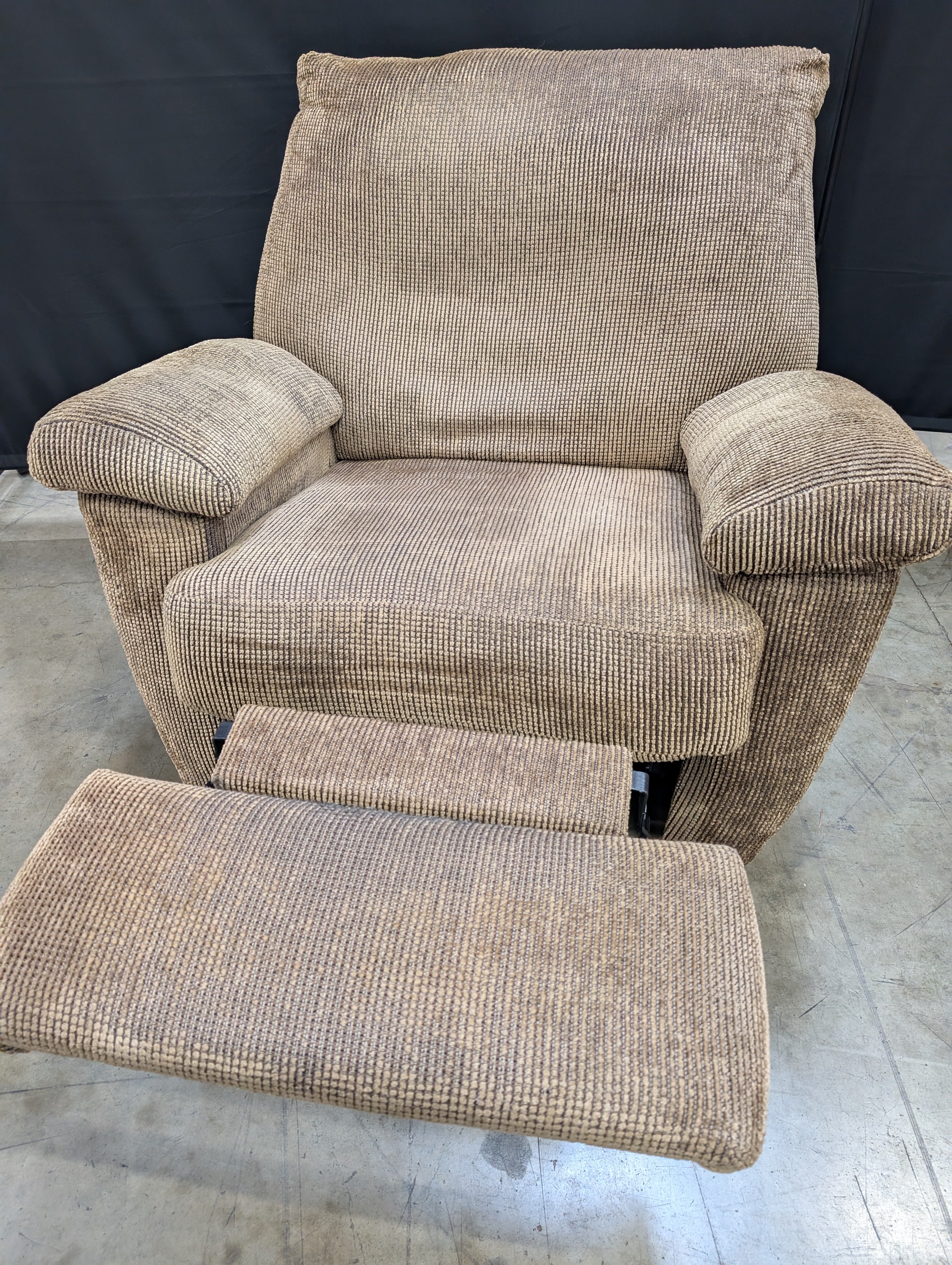 Textured Striped Recliner Armchair