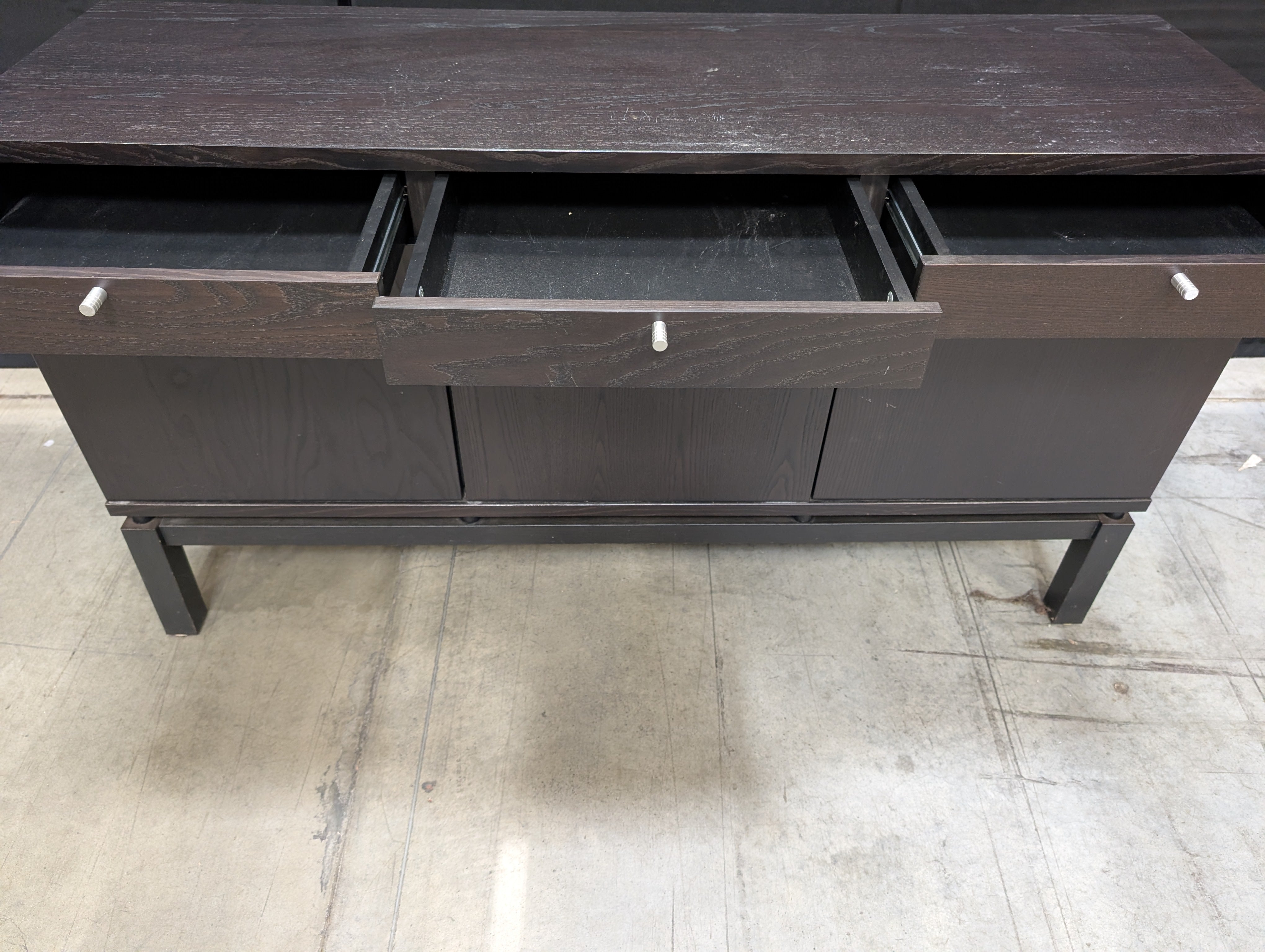 Sleek Black Credenza