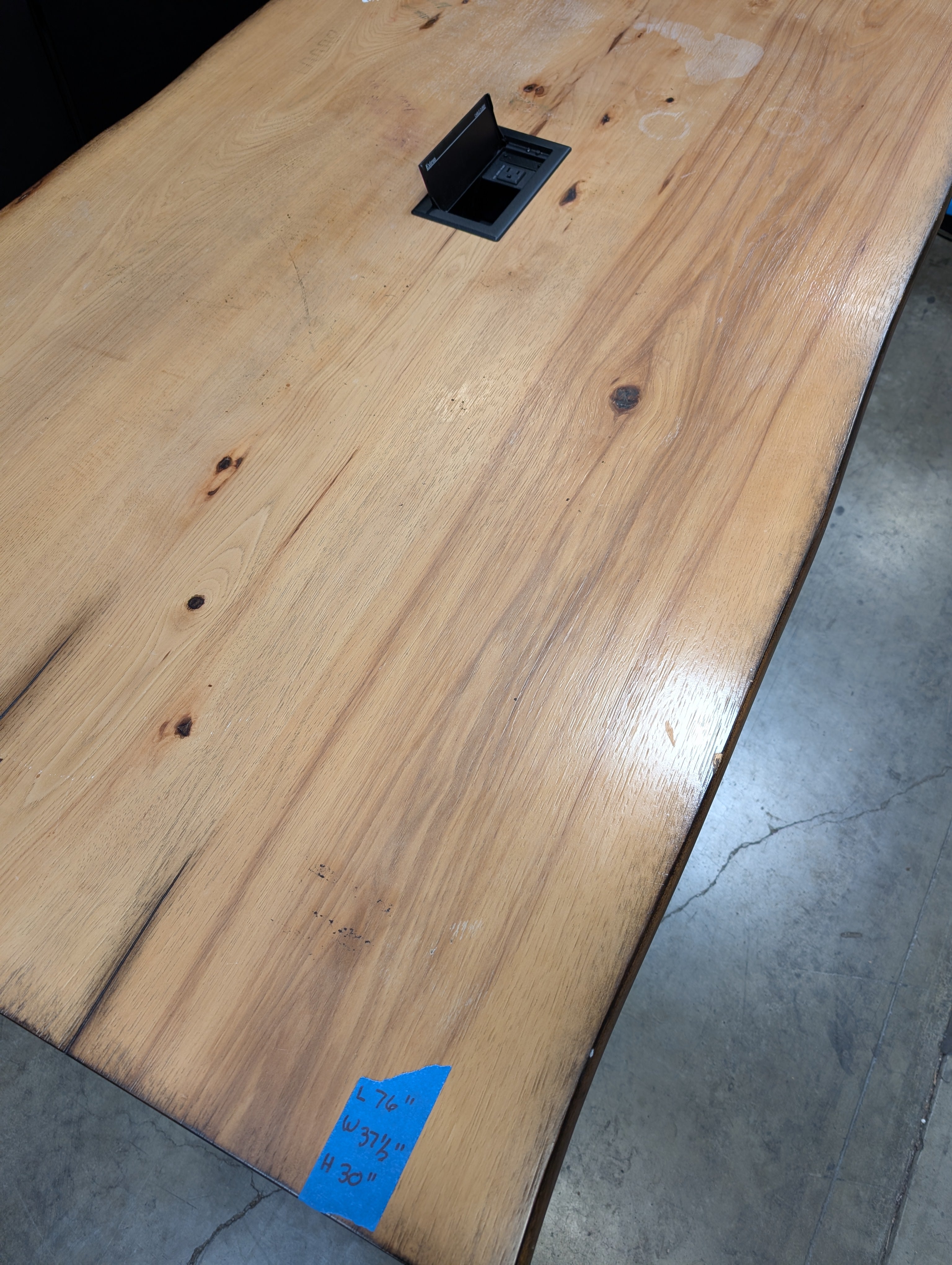 Natural Live Edge Wood Slab Desk with Hairpin Legs