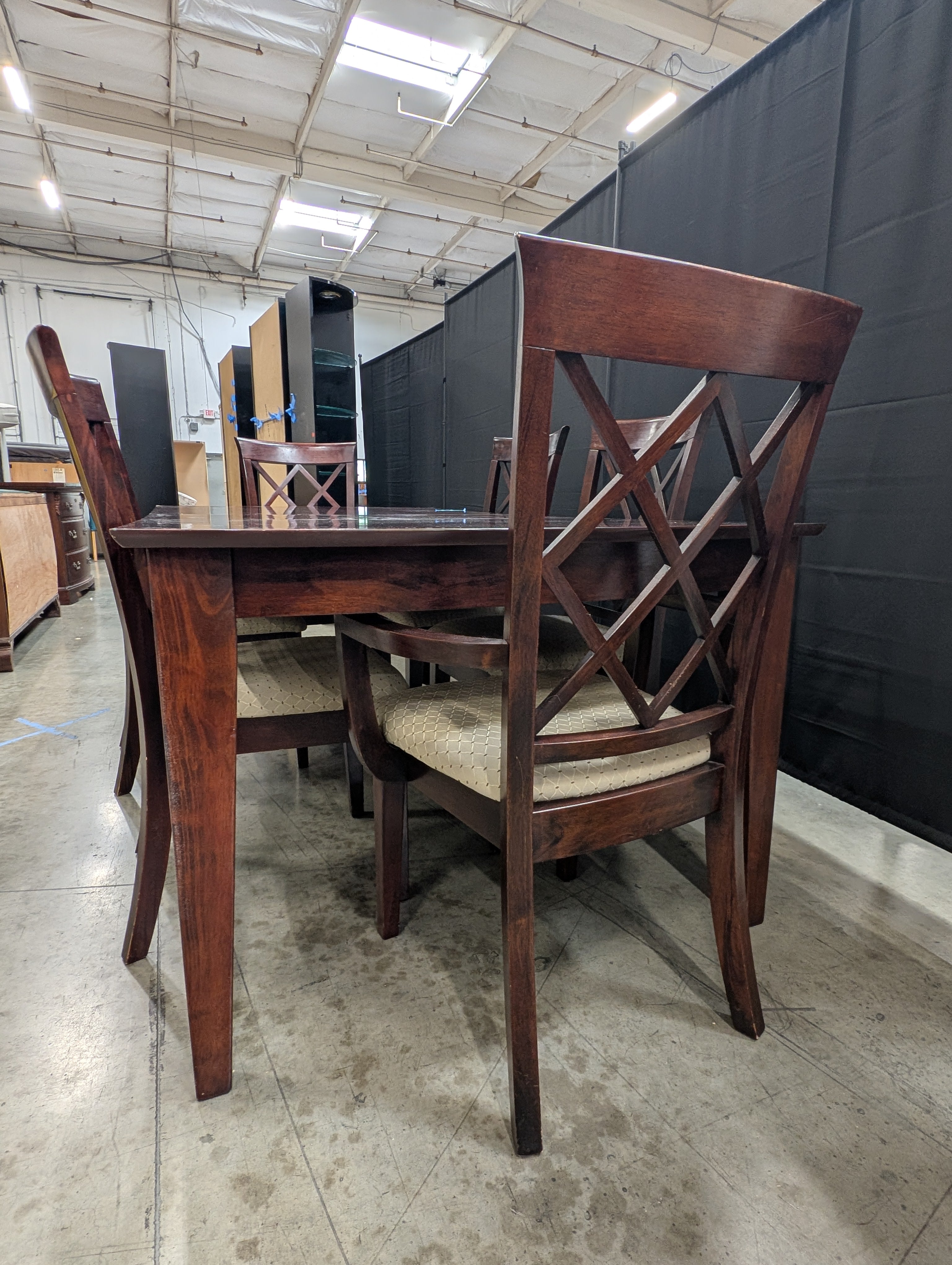 Substantial Dark Wood Hamilton & Spill Furniture Dining set with Six Chairs