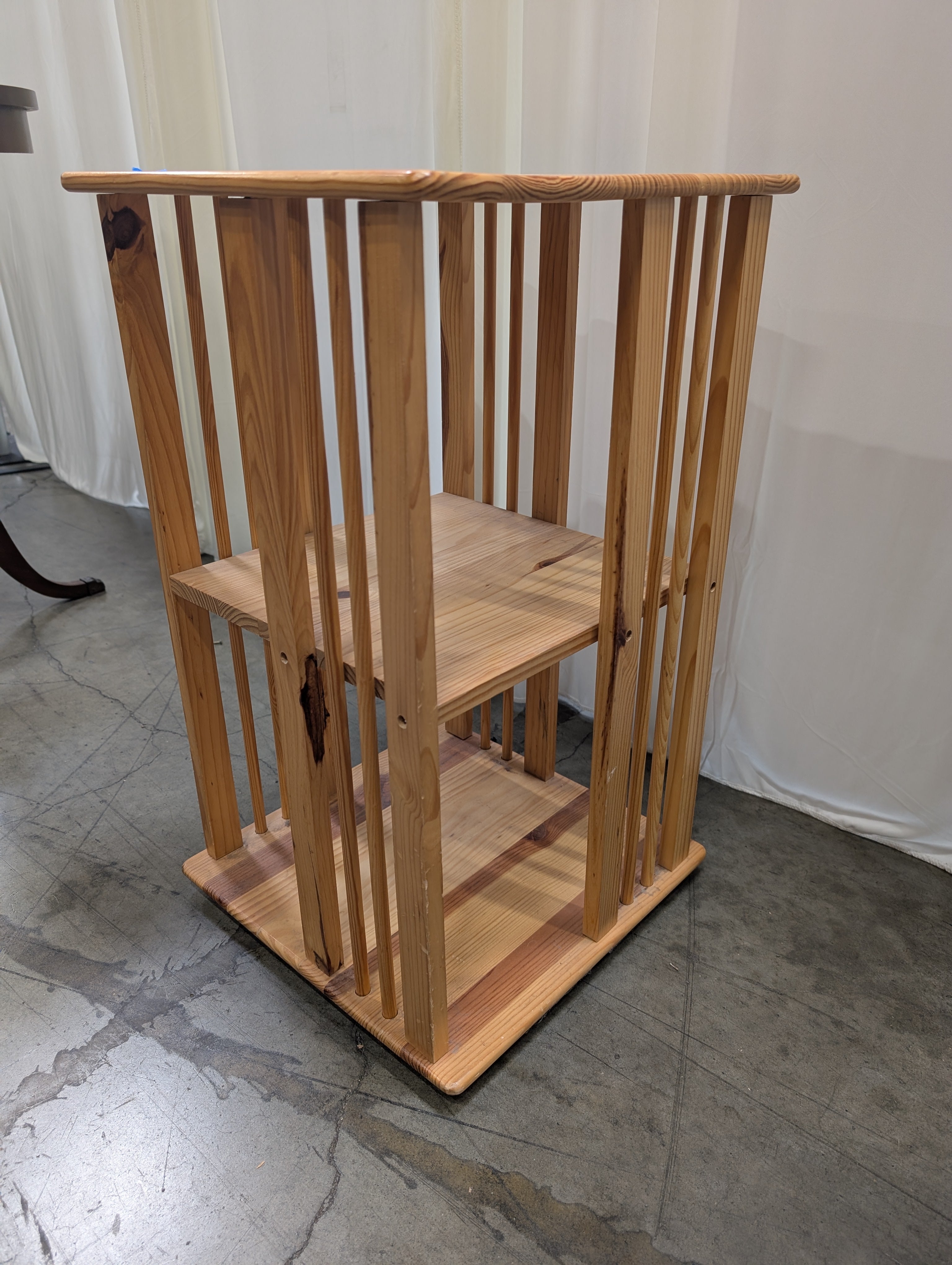 Craftsman Style Slatted End Table in Pine