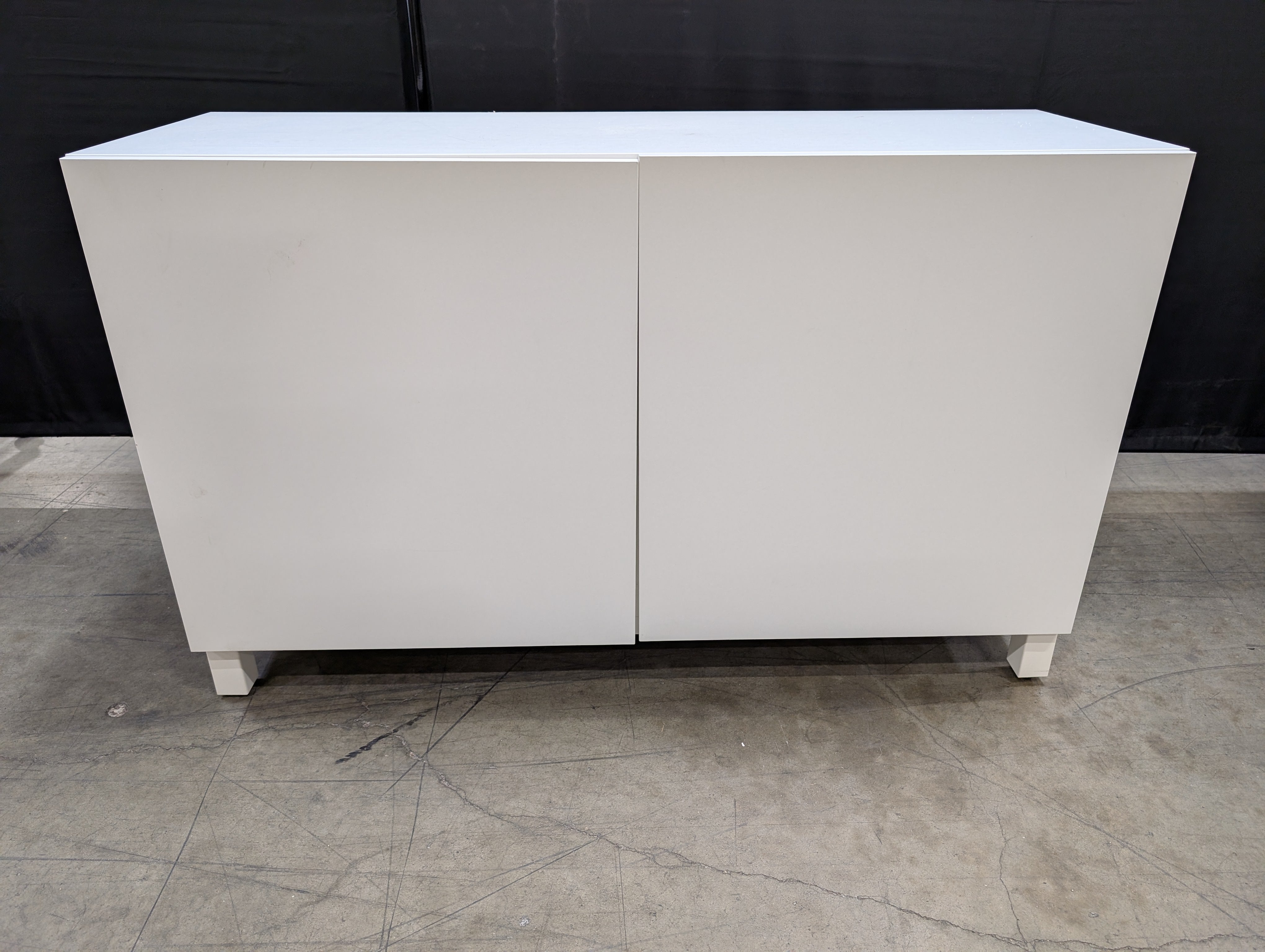 Contemporary White Two-Door Storage Cabinet