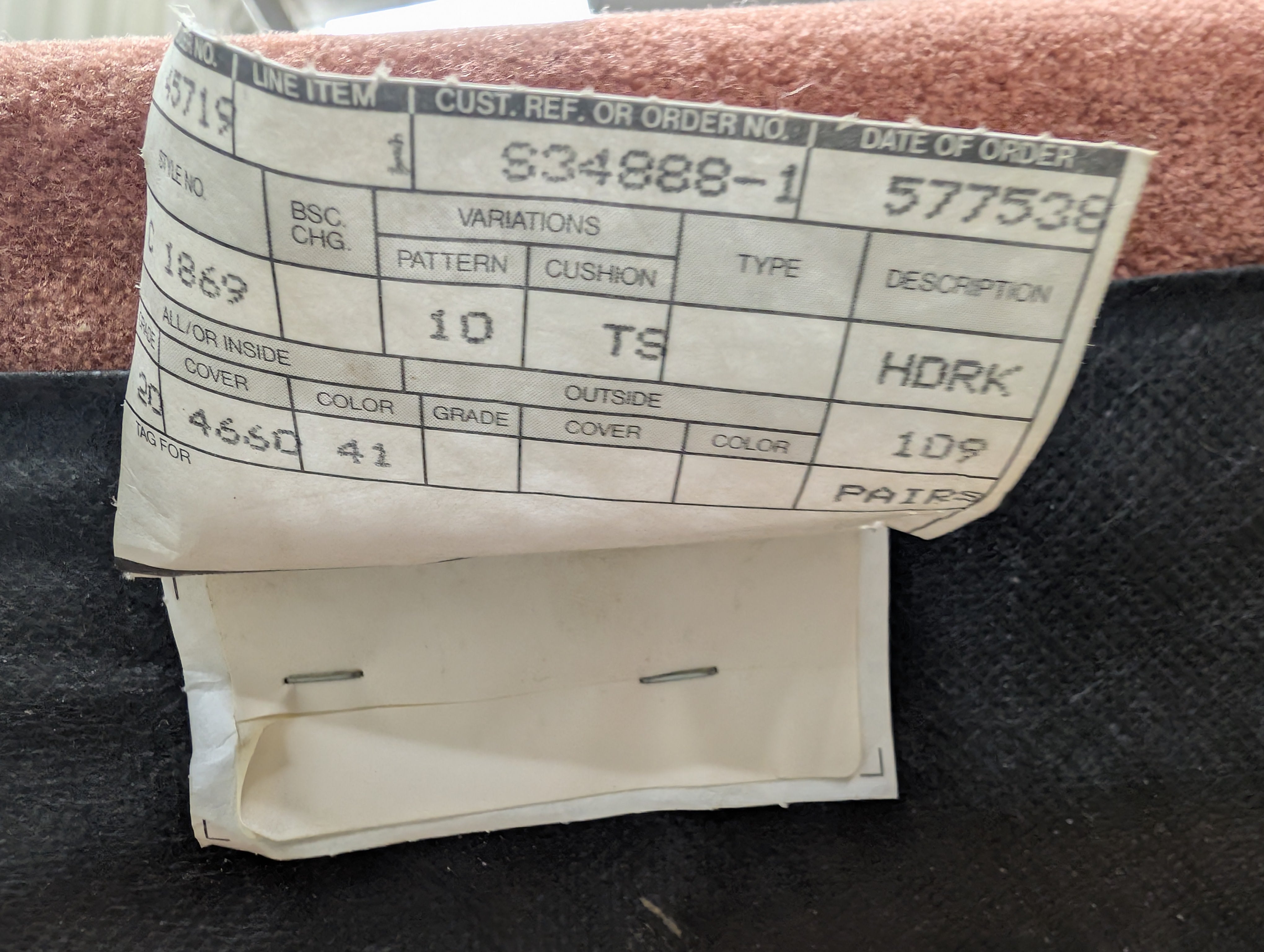 Muted Peach Plush Fabric Recliner