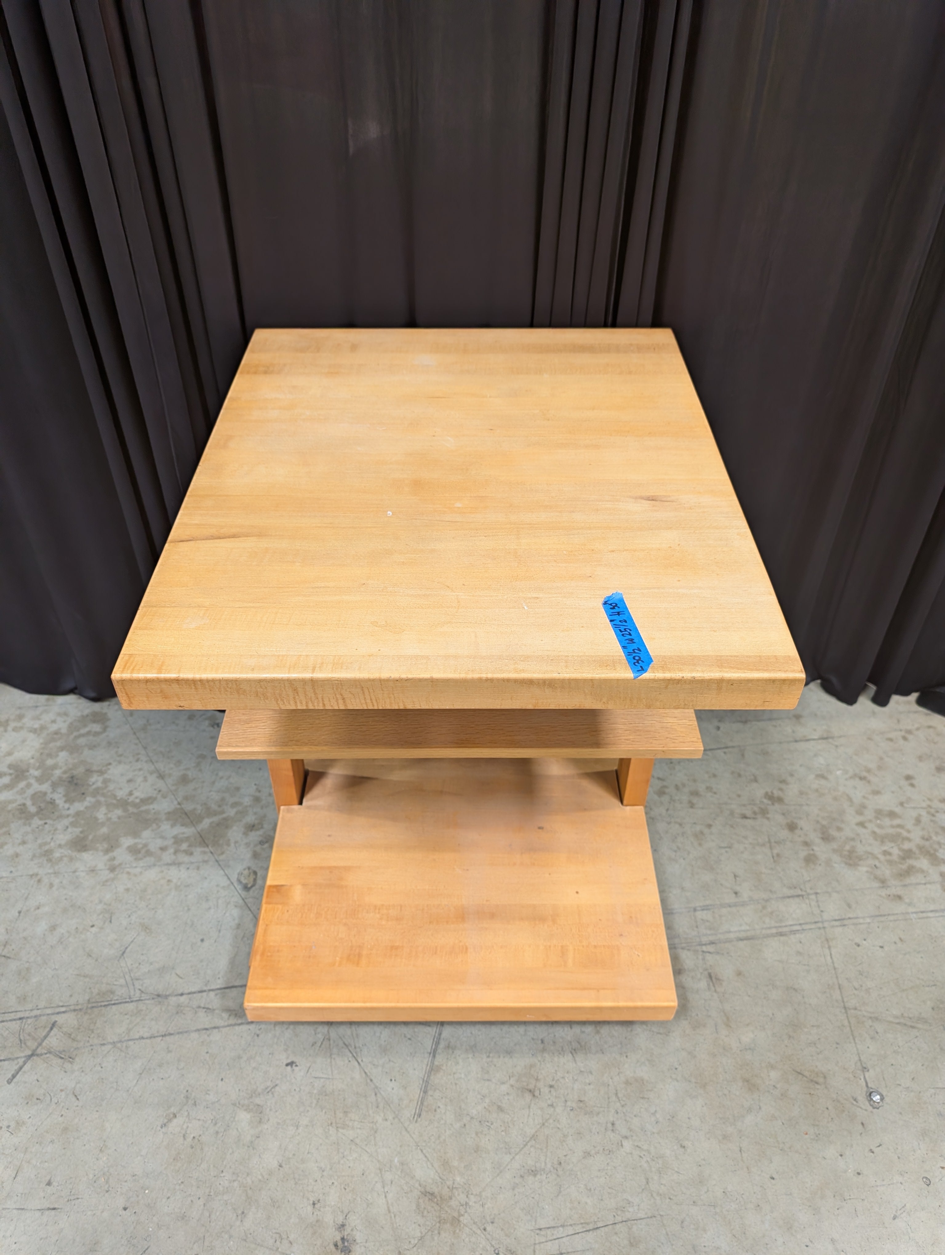 Light Wood Three Tier Table