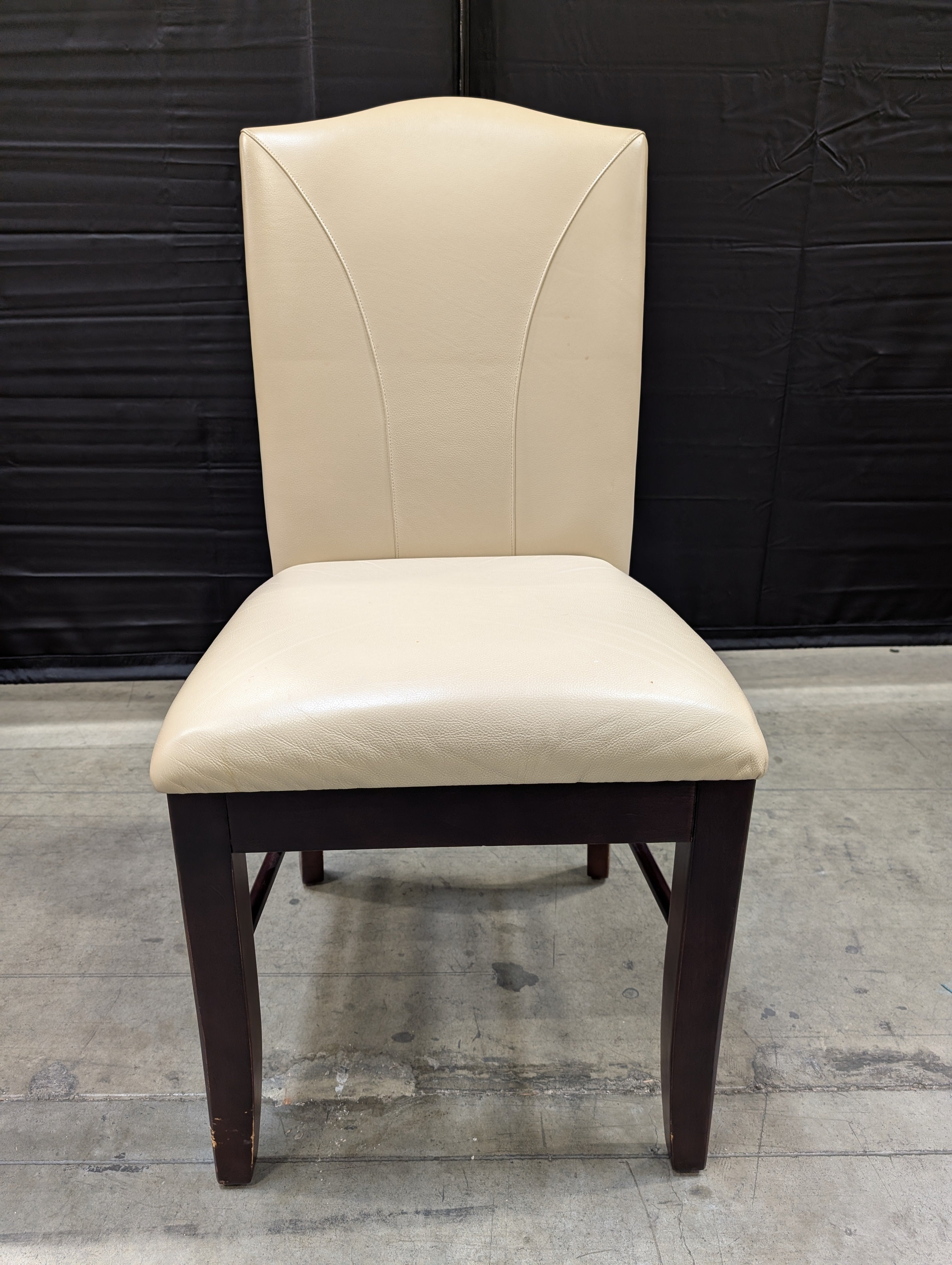 Contemporary Cream Upholstered Dining Chair