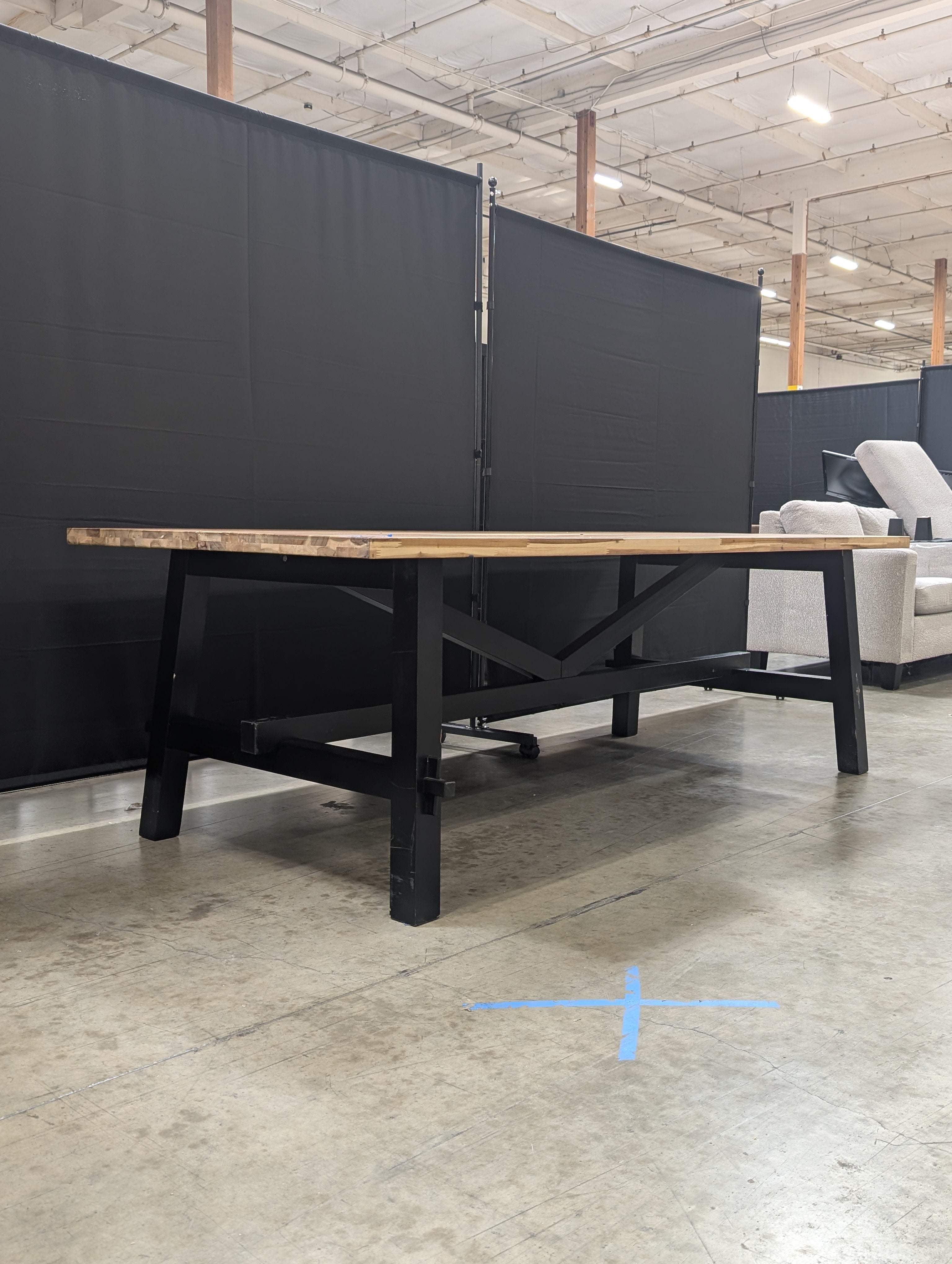 IKEA SKOGSTA Dining Table - Aracia Top with Sturdy Base - 92.5" Wide