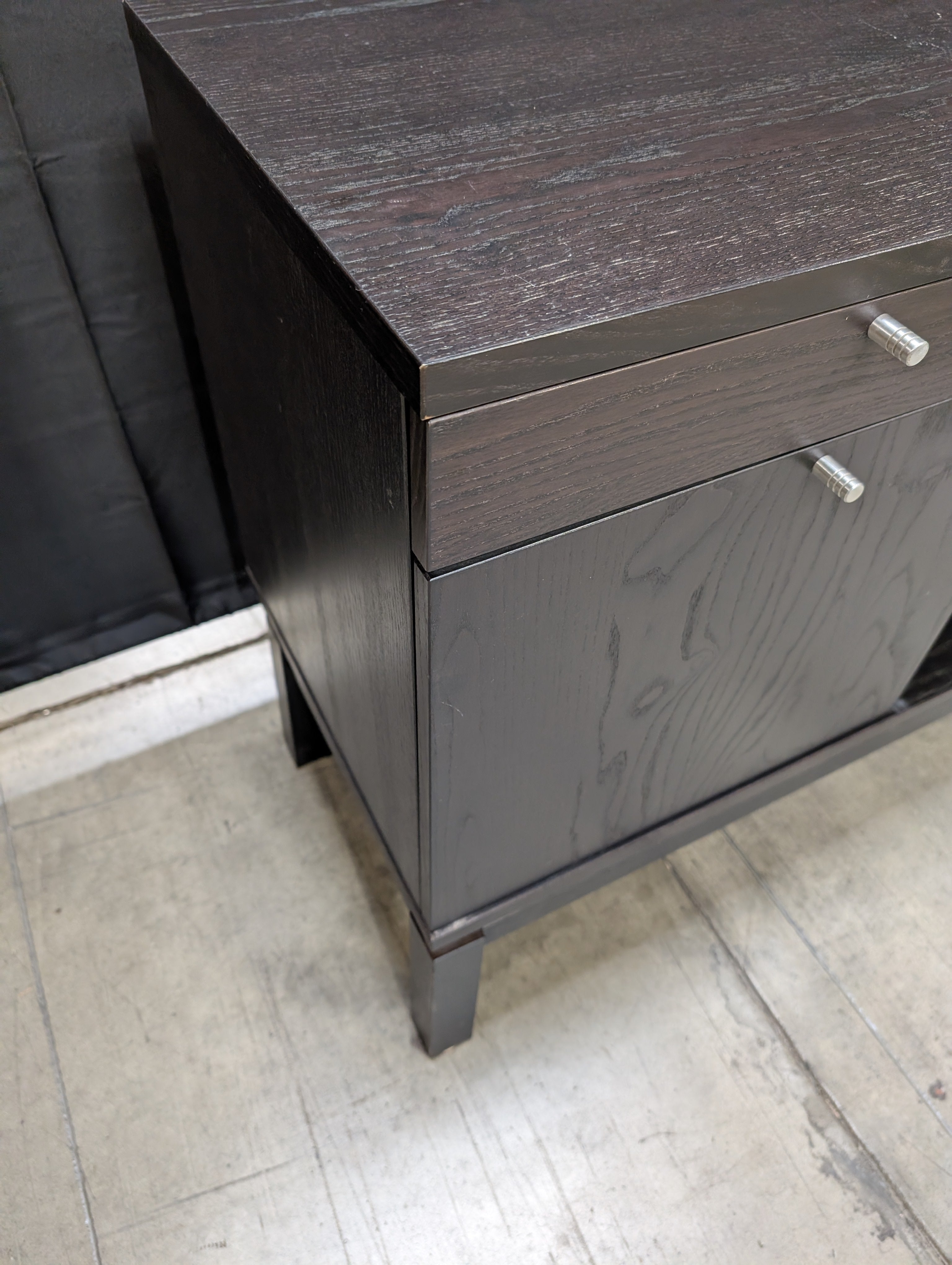 Sleek Black Credenza