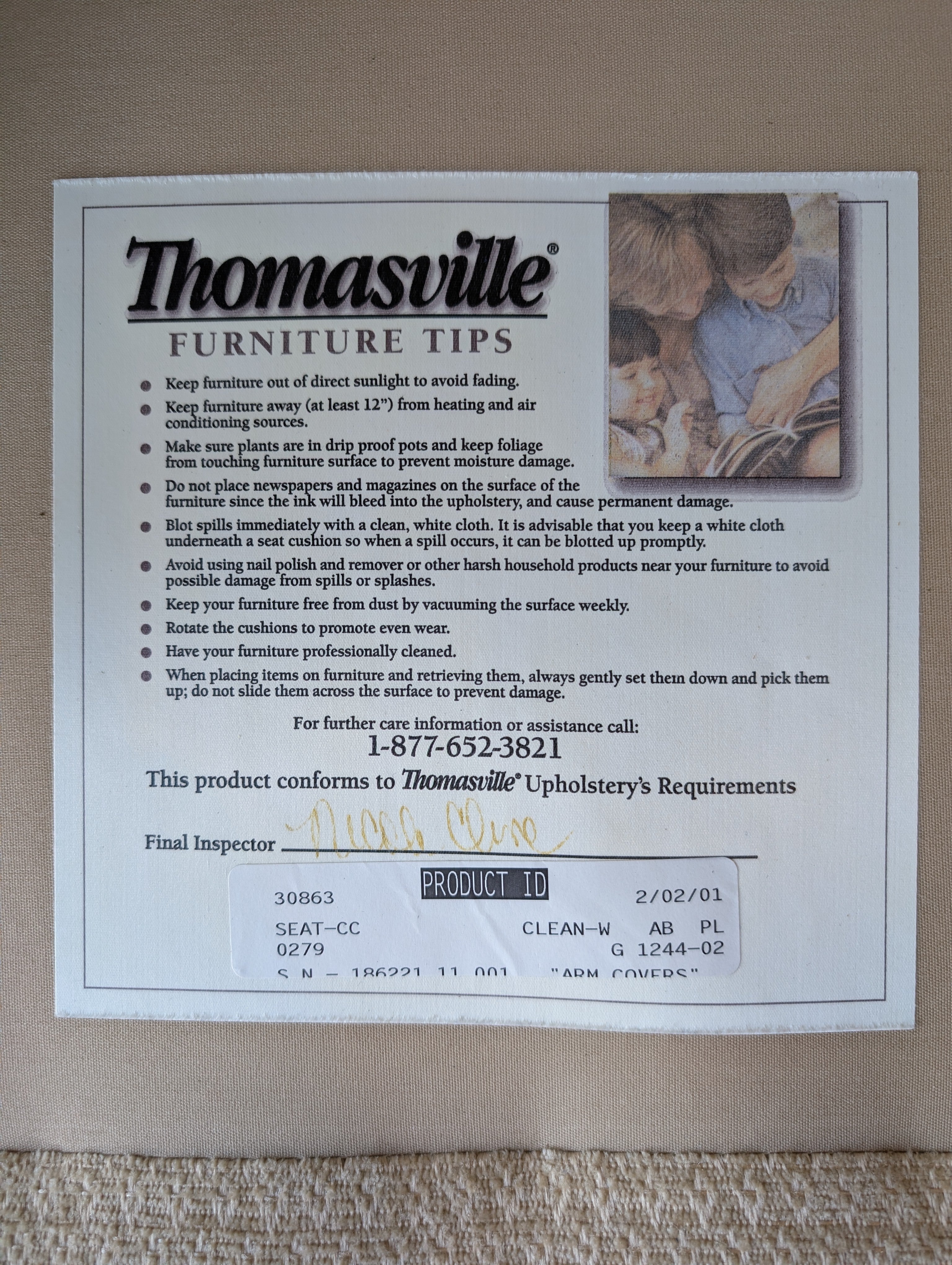 Thomasville Beige Textured Upholstered Armchair