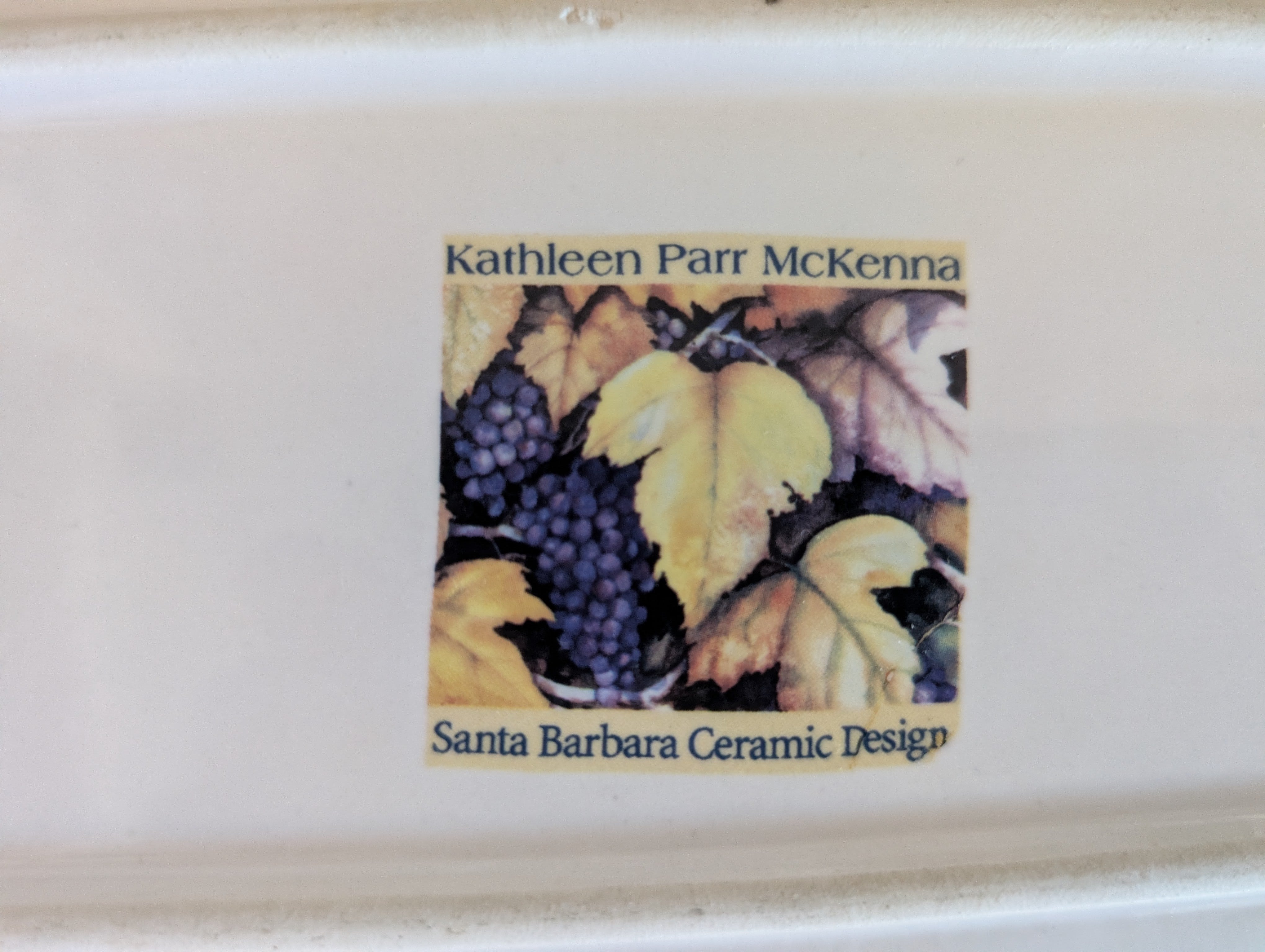 Rectangular Cheese & Wine Art Serving Platter by Kathleen T. McLane