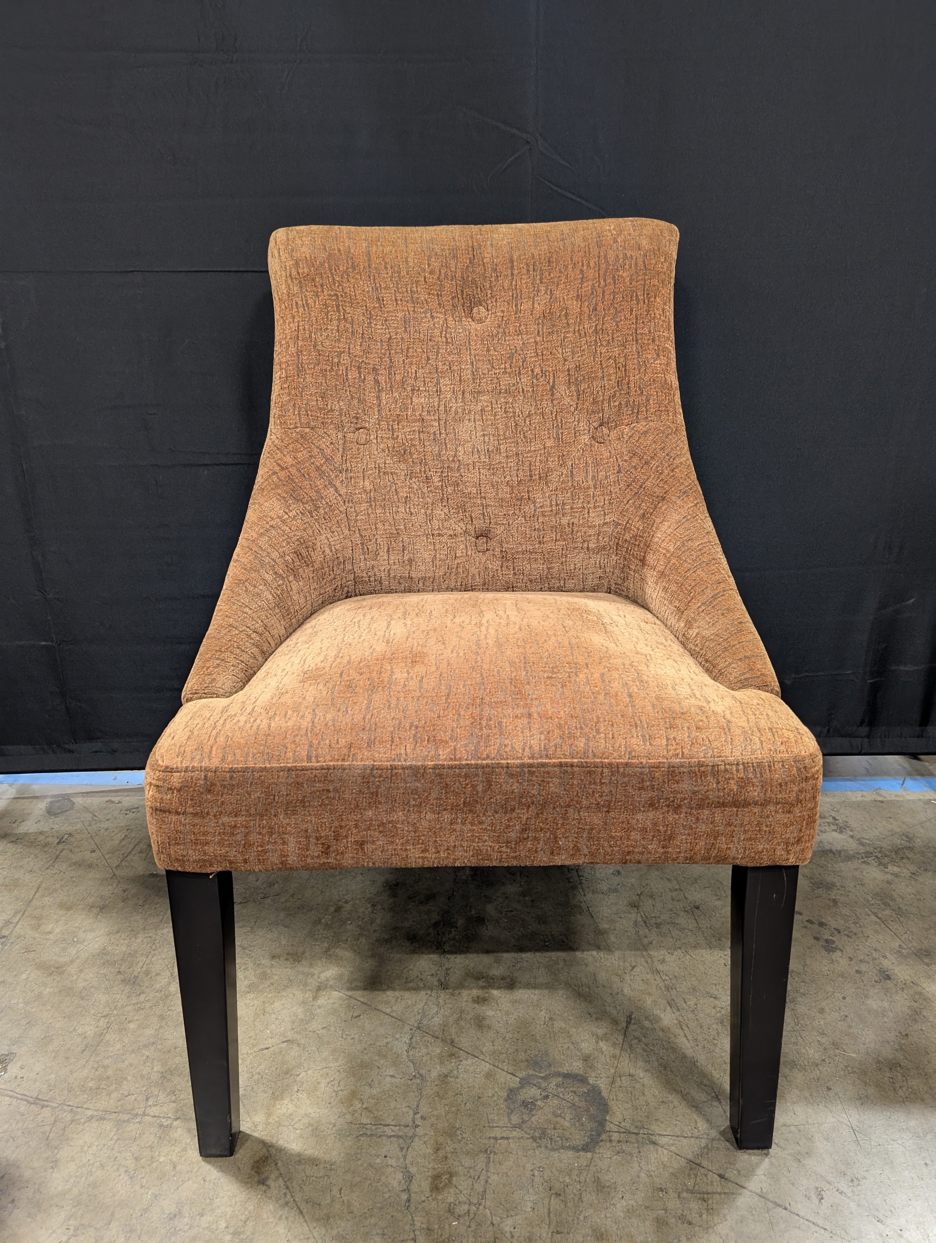 Textured Brown Upholstered Accent Chair