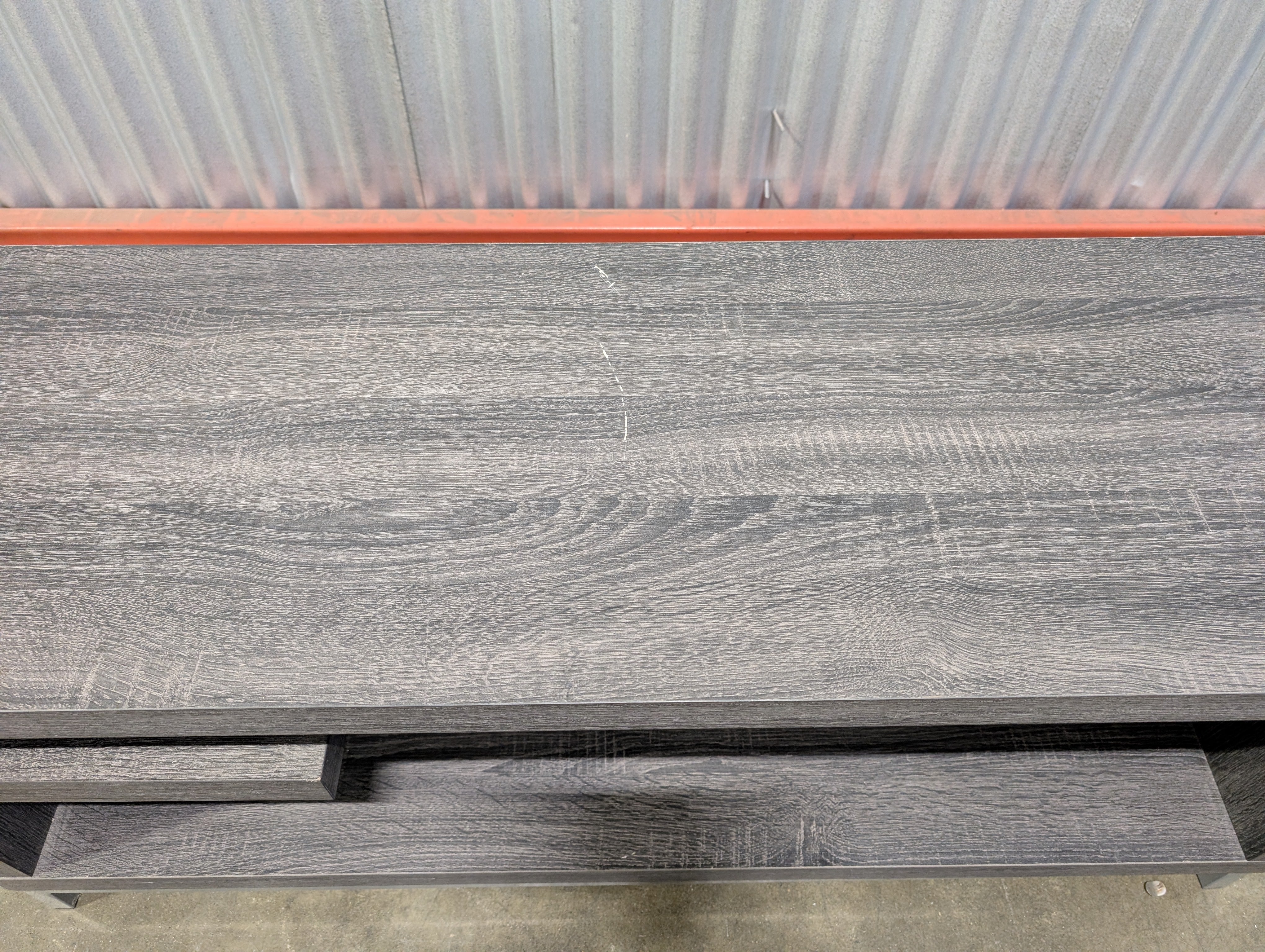 Modern Gray Wood Media Console