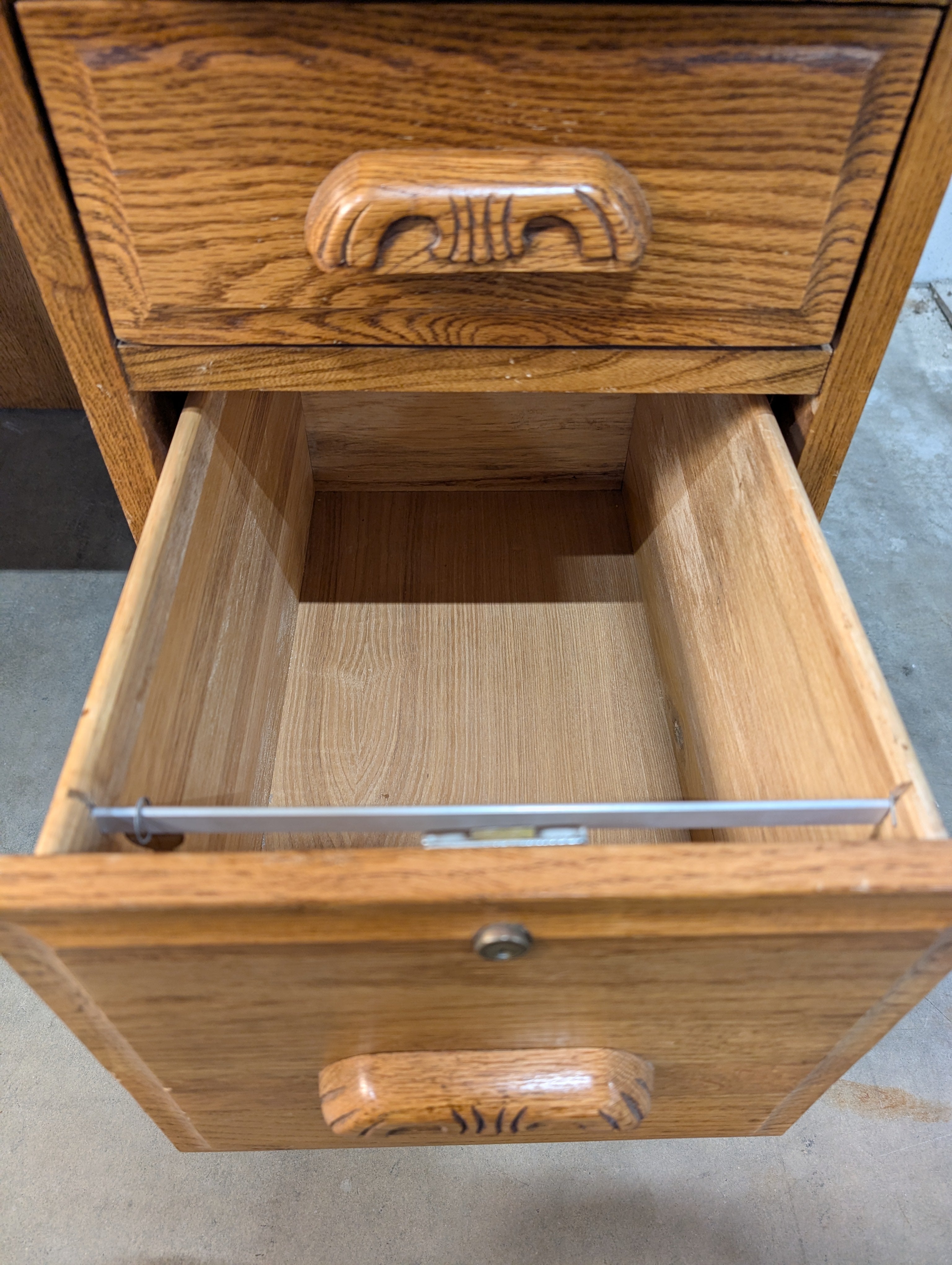 Classic Wood Roll-Top Secretary Desk with Drawers