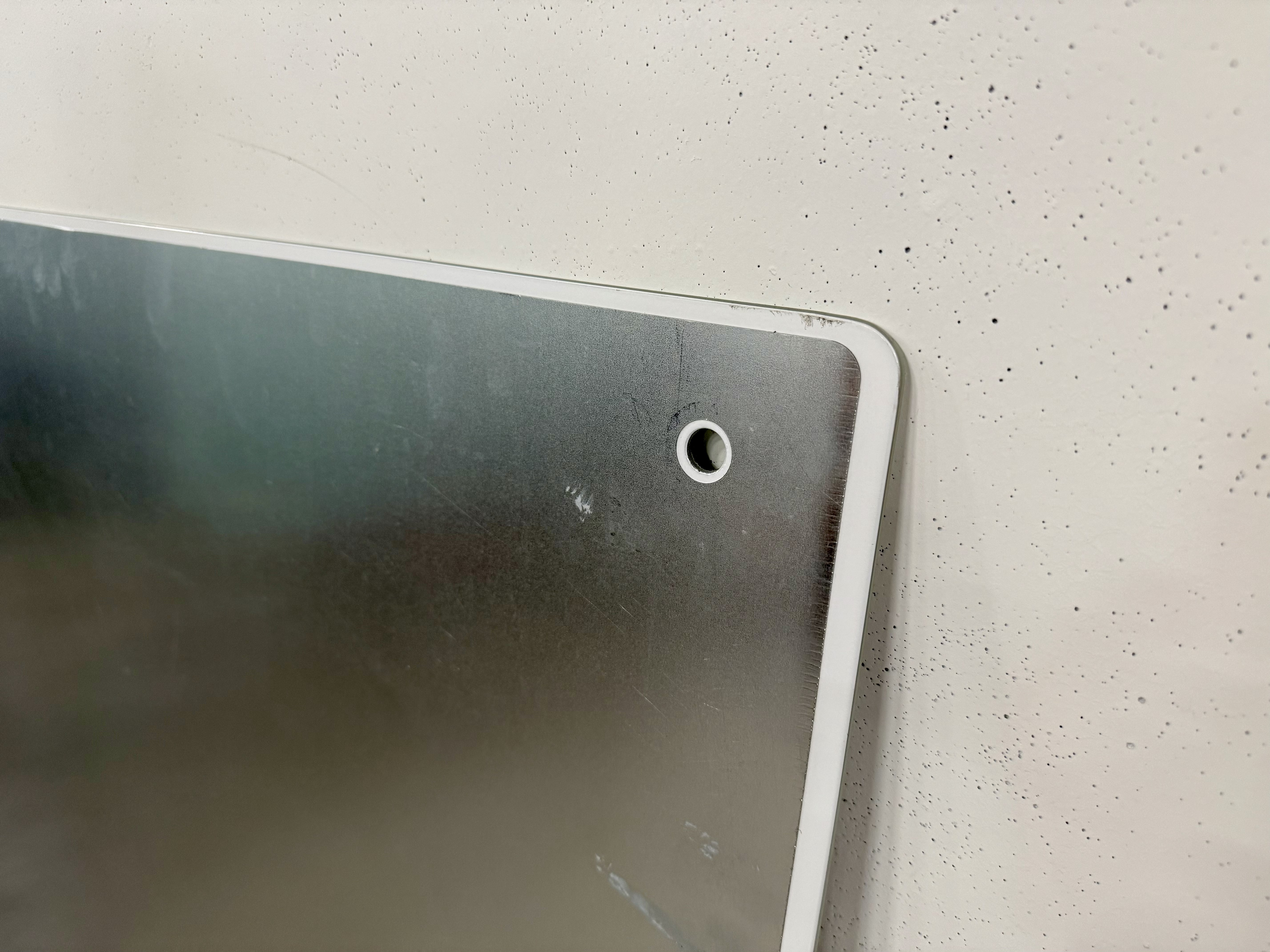 Global Industrial Magnetic Glass Dry Erase Board, 3 Foot x 4  Foot, Frameless White Tempered Glass